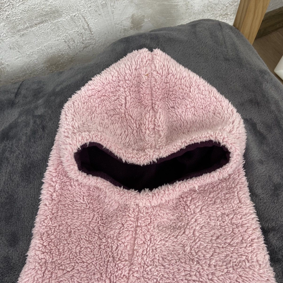 Vintage Y2K CUTE FLEECE PINK TEDDY REVERSIBLE BALACLAVA MASK № 4079 Size ONE SIZE - 3 Thumbnail