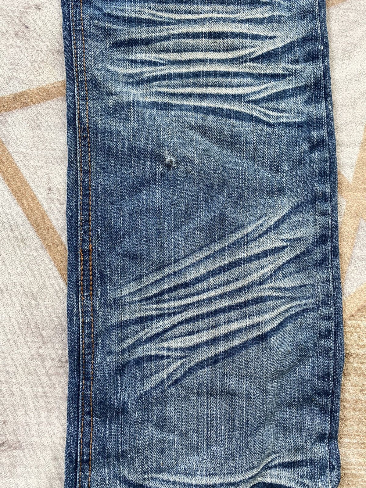 Japanese Brand 🔥BINDING NOW❗️Rhyme Jeans Whiskered Denim Size US 30 / EU 46 - 21 Thumbnail