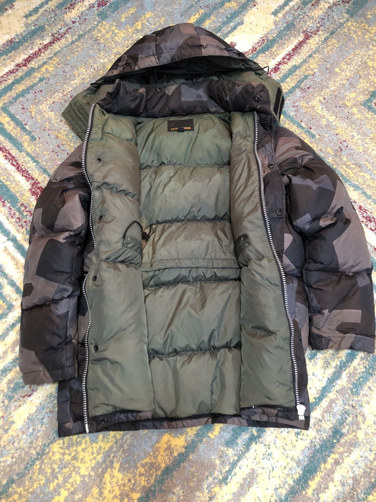Japanese Brand 291295 Homme Camouflage Puffer Jacket Size US M / EU 48-50 / 2 - 5 Thumbnail