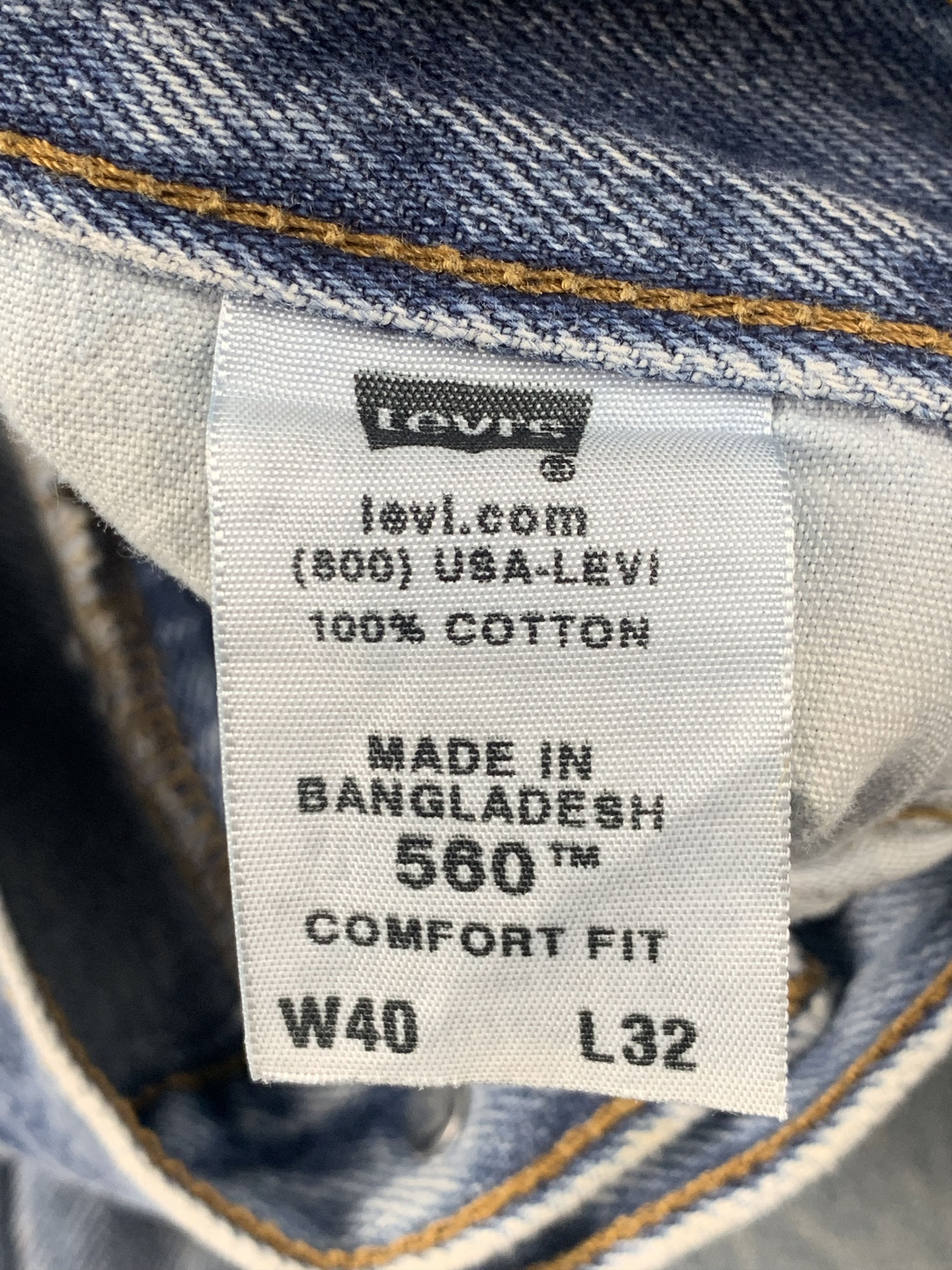 Levi's Vintage Levis 560 Faded Blue Jeans DP2016 Size US 39 - 5 Thumbnail