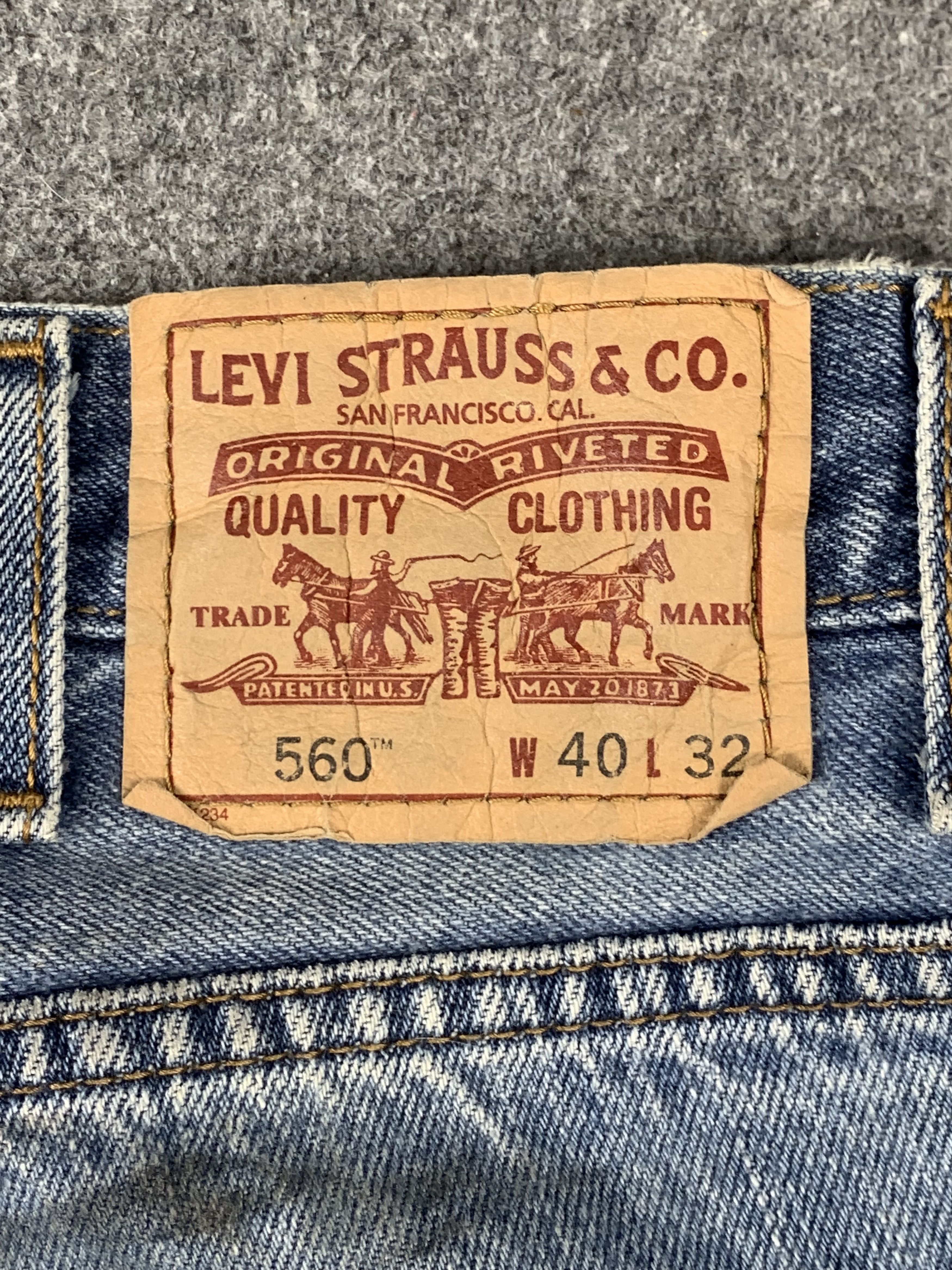 Levi's Vintage Levis 560 Faded Blue Jeans DP2016 Size US 39 - 3 Thumbnail