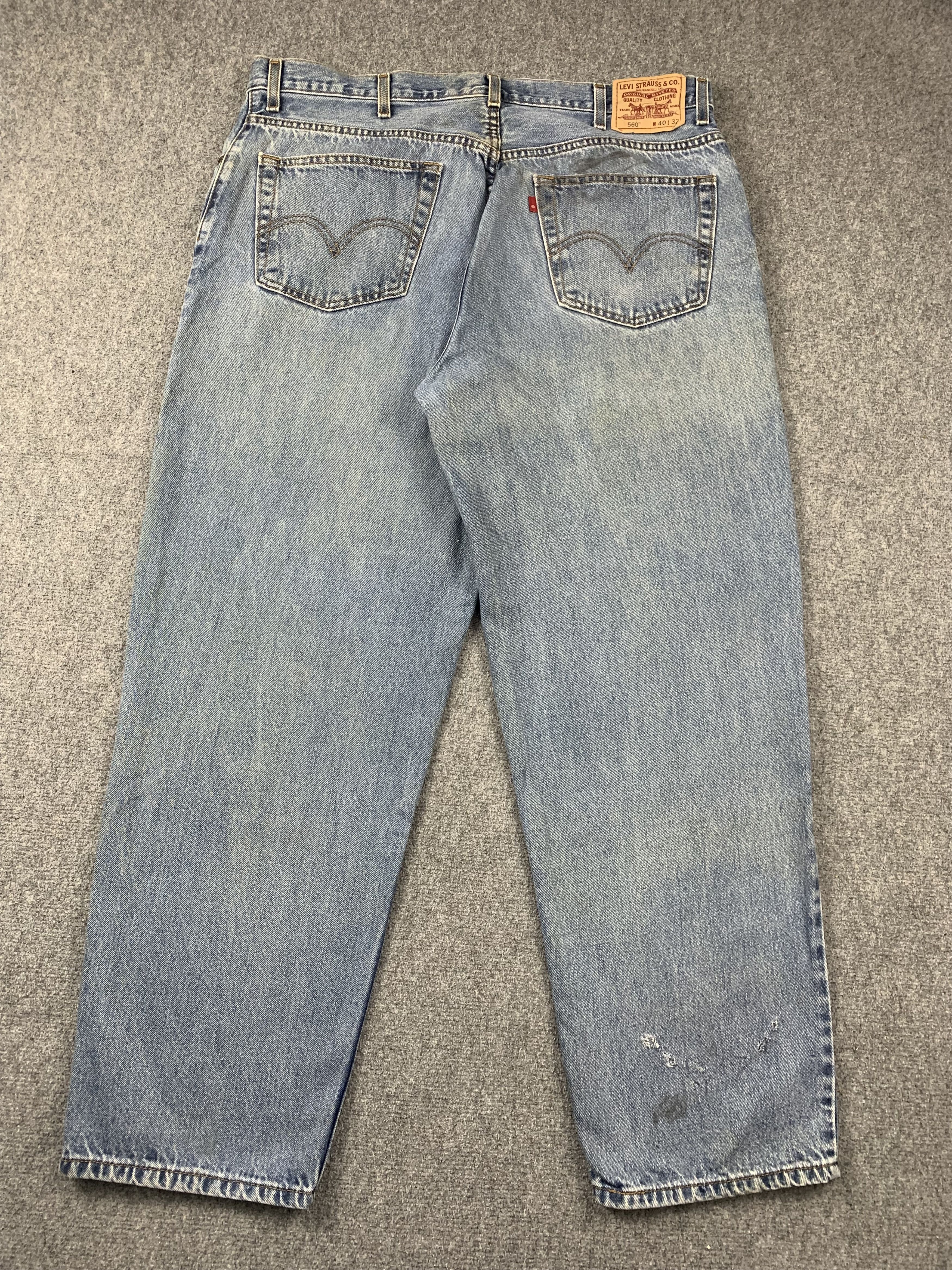Levi's Vintage Levis 560 Faded Blue Jeans DP2016 Size US 39 - 2 Thumbnail