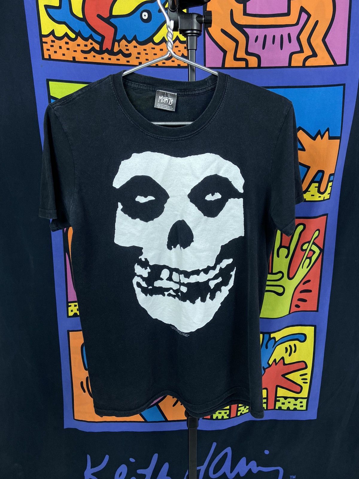 T-shirt Vintage Rare Hatebreed & Misfits 'Fiends For Life', Taille S, Coton Lourd, Occasion Excellent état