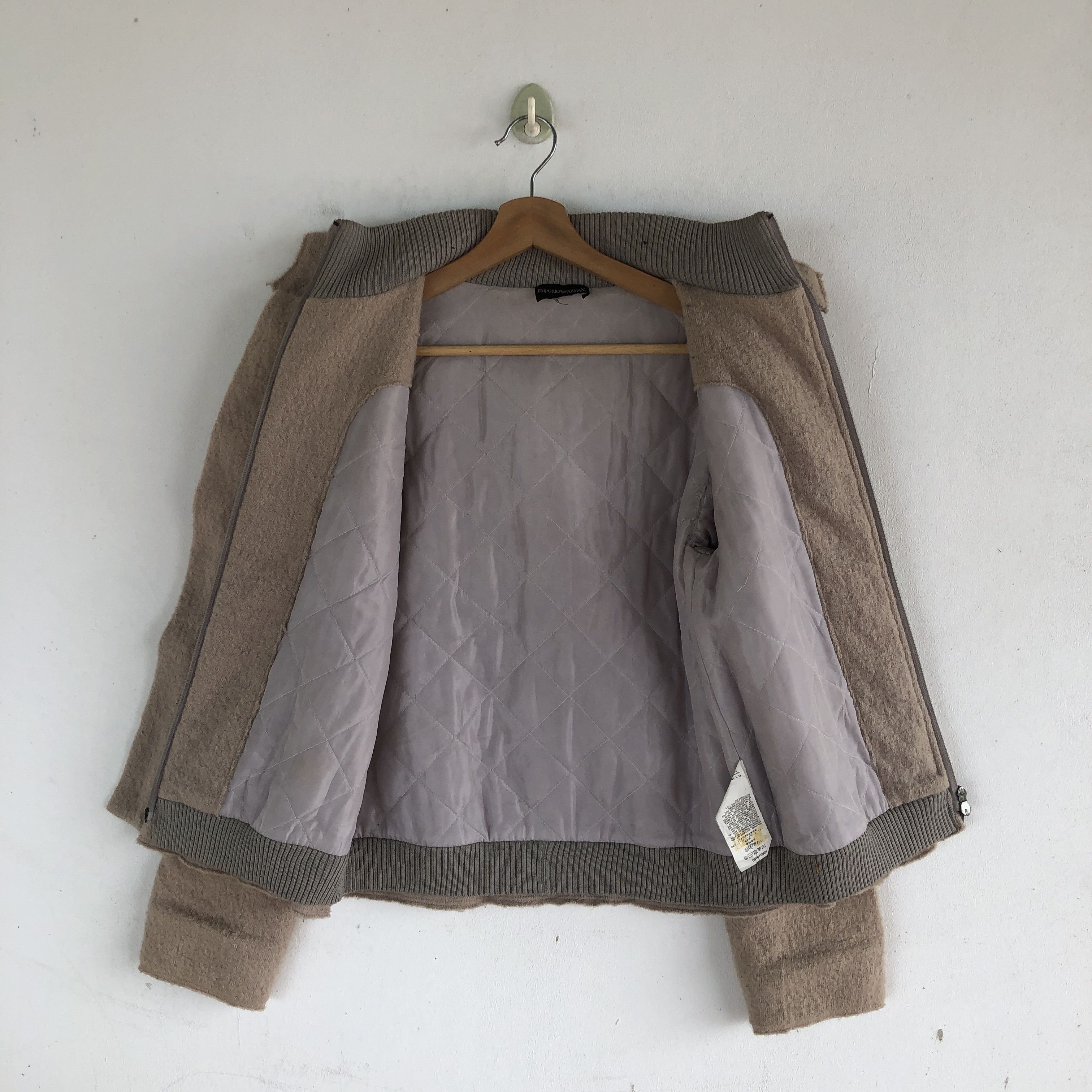 Emporio Armani × Vintage Emporio Armani Peacoat Hoodie Jackets Armani Wool Jacket Size US S / EU 44-46 / 1 - 8 Thumbnail