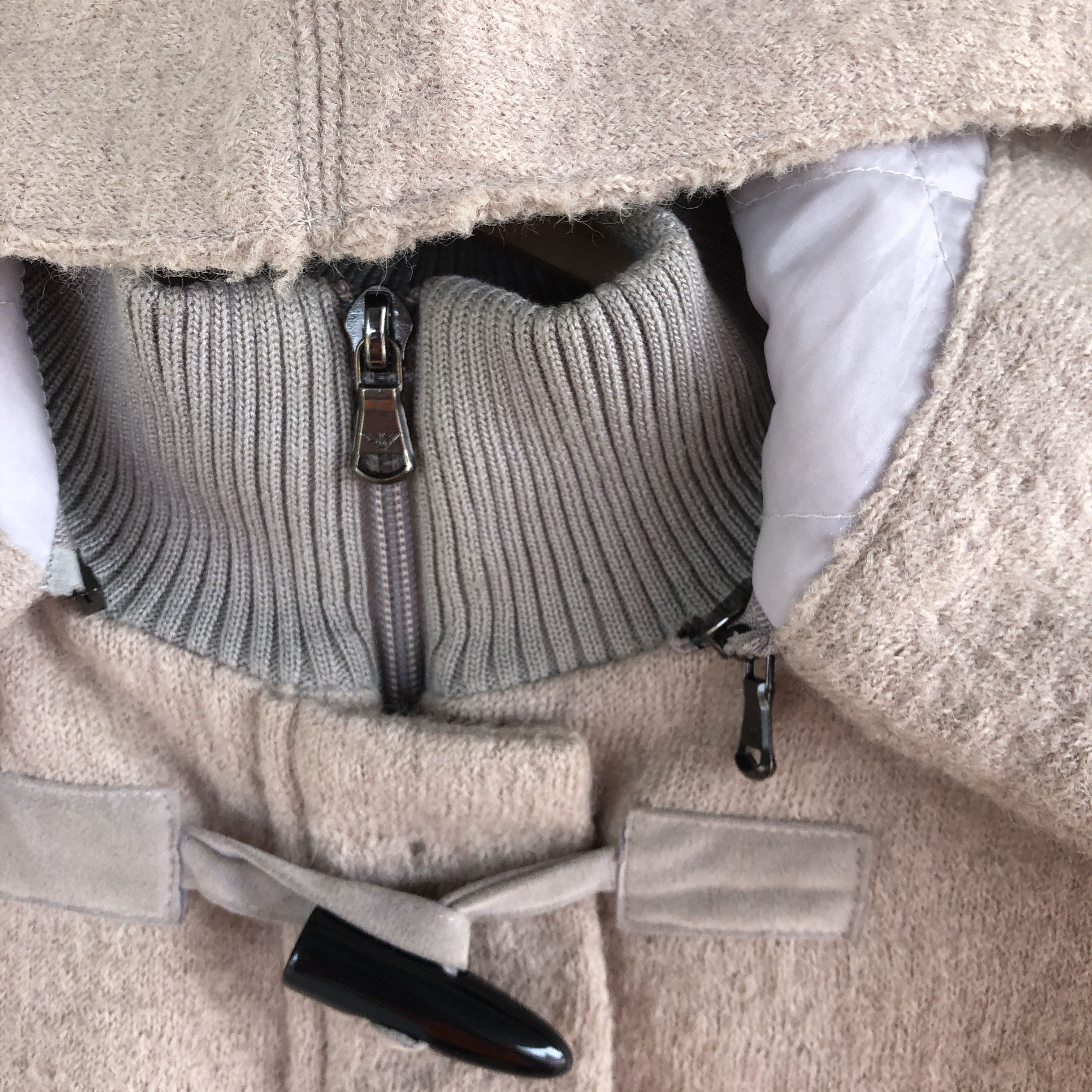 Emporio Armani × Vintage Emporio Armani Peacoat Hoodie Jackets Armani Wool Jacket Size US S / EU 44-46 / 1 - 6 Thumbnail