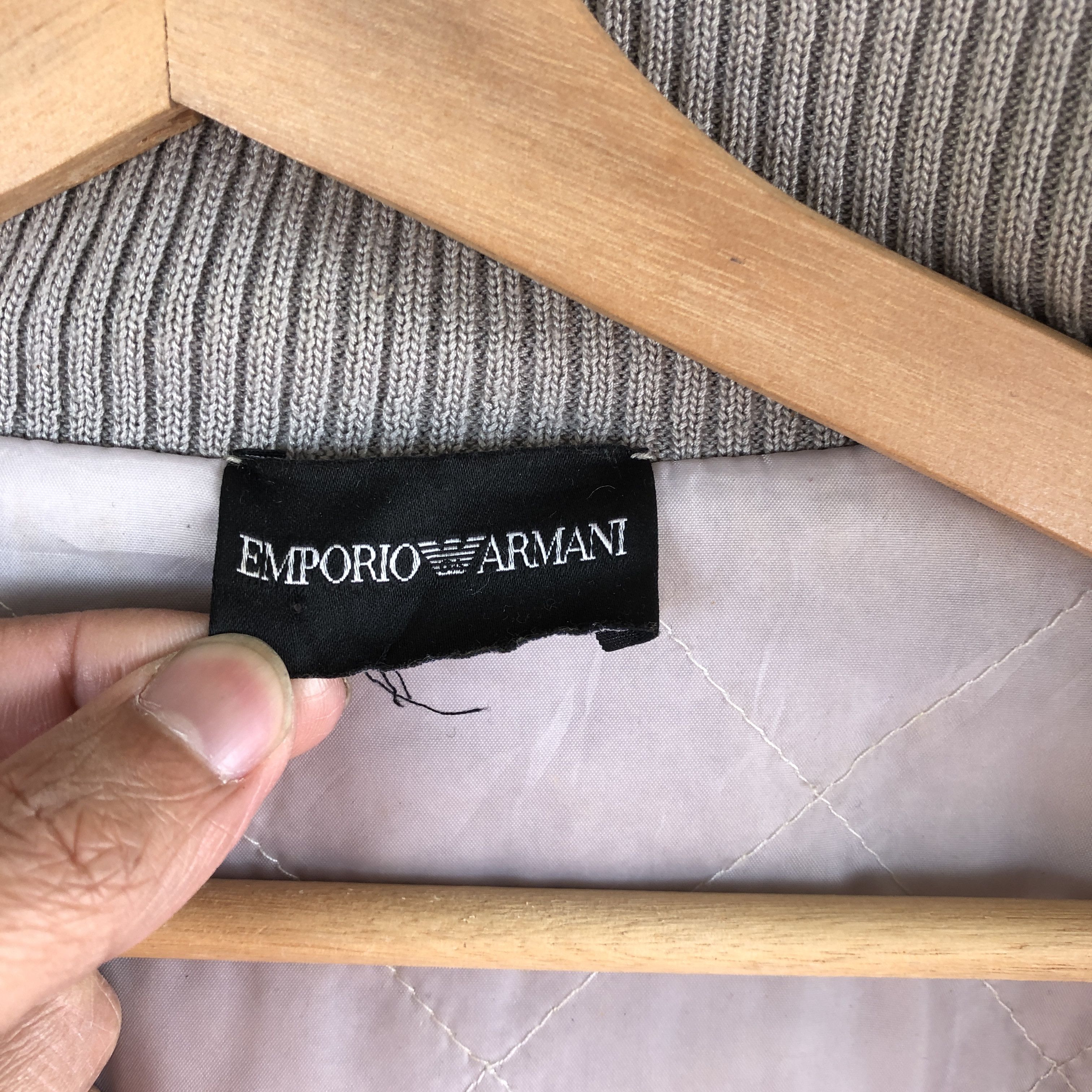 Emporio Armani × Vintage Emporio Armani Peacoat Hoodie Jackets Armani Wool Jacket Size US S / EU 44-46 / 1 - 9 Thumbnail