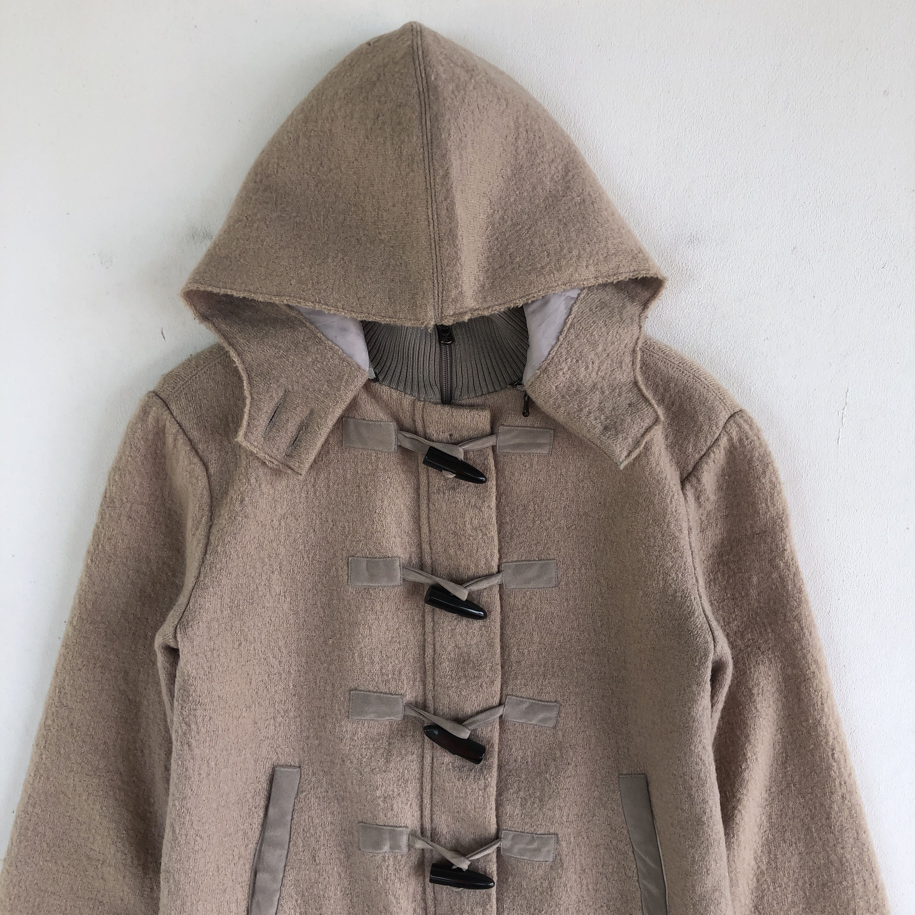 Emporio Armani × Vintage Emporio Armani Peacoat Hoodie Jackets Armani Wool Jacket Size US S / EU 44-46 / 1 - 3 Thumbnail