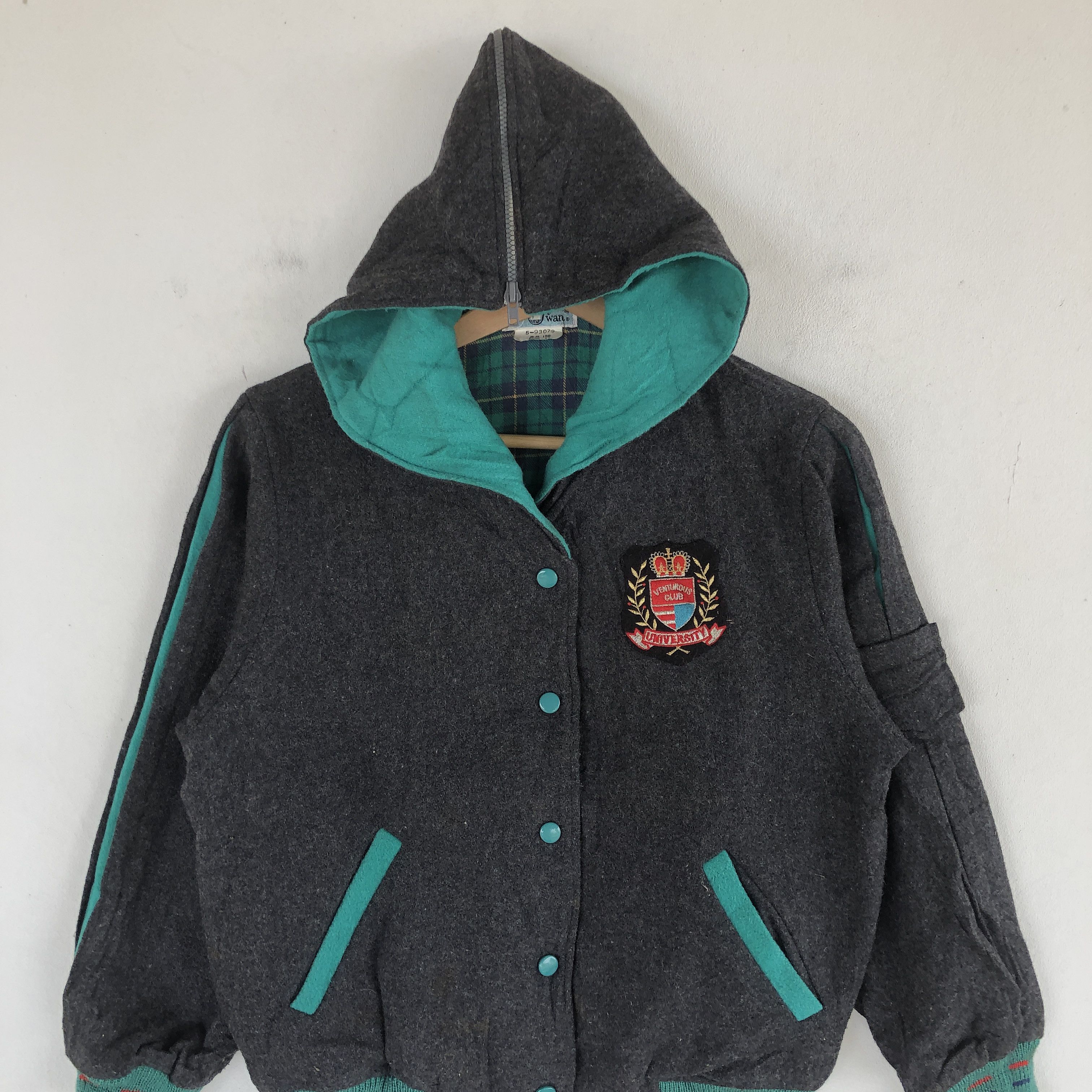 Vintage Swan Varsity Jackets Japanese Hoodie Letterman Wool Jacket Size US S / EU 44-46 / 1 - 3 Thumbnail