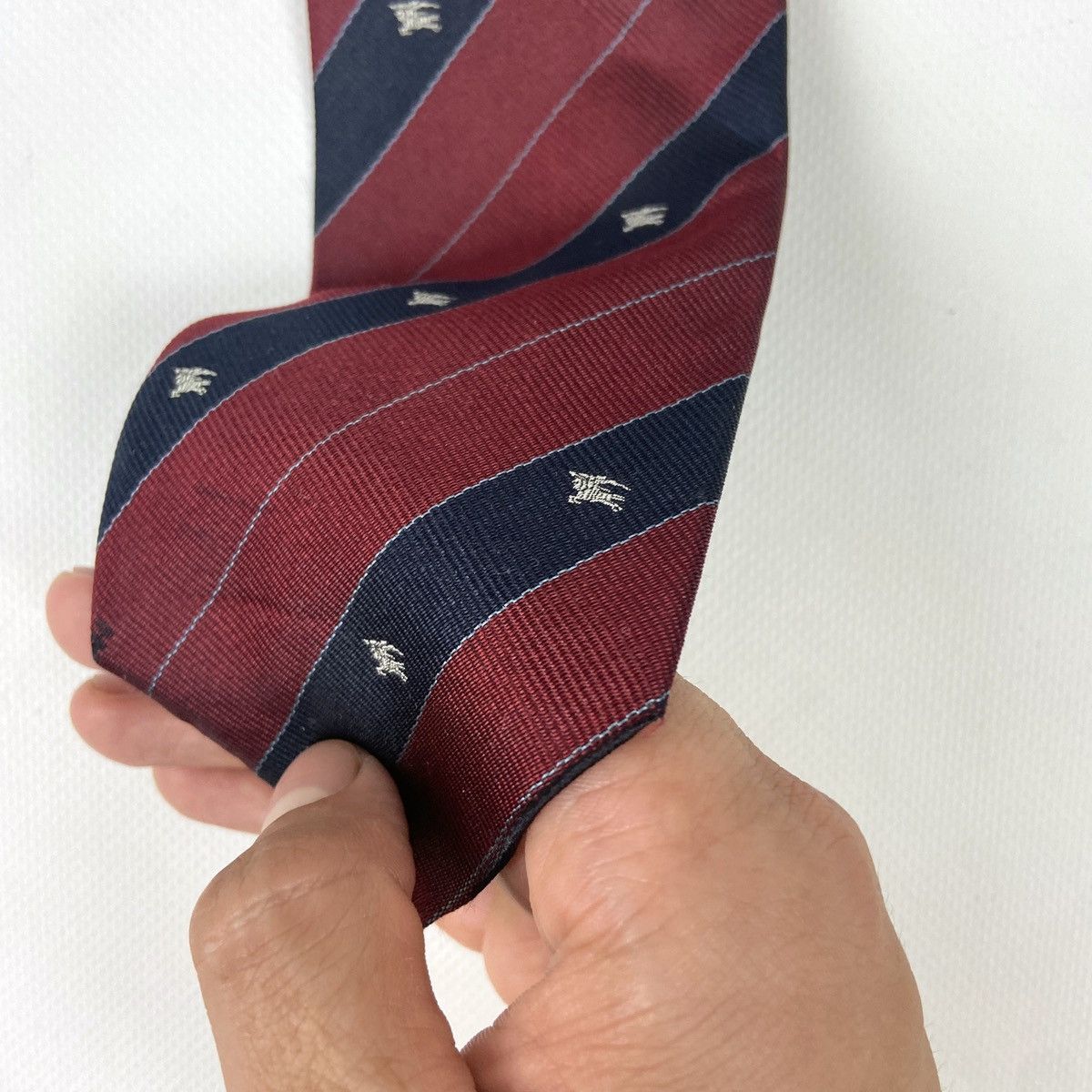 Burberry Vintage 90s Burberrys Monogram tie made in England Burgundy Size ONE SIZE - 8 Thumbnail