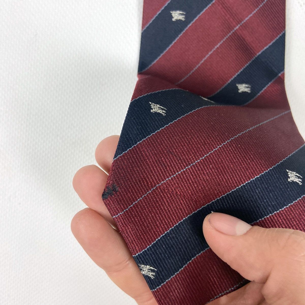 Burberry Vintage 90s Burberrys Monogram tie made in England Burgundy Size ONE SIZE - 6 Thumbnail
