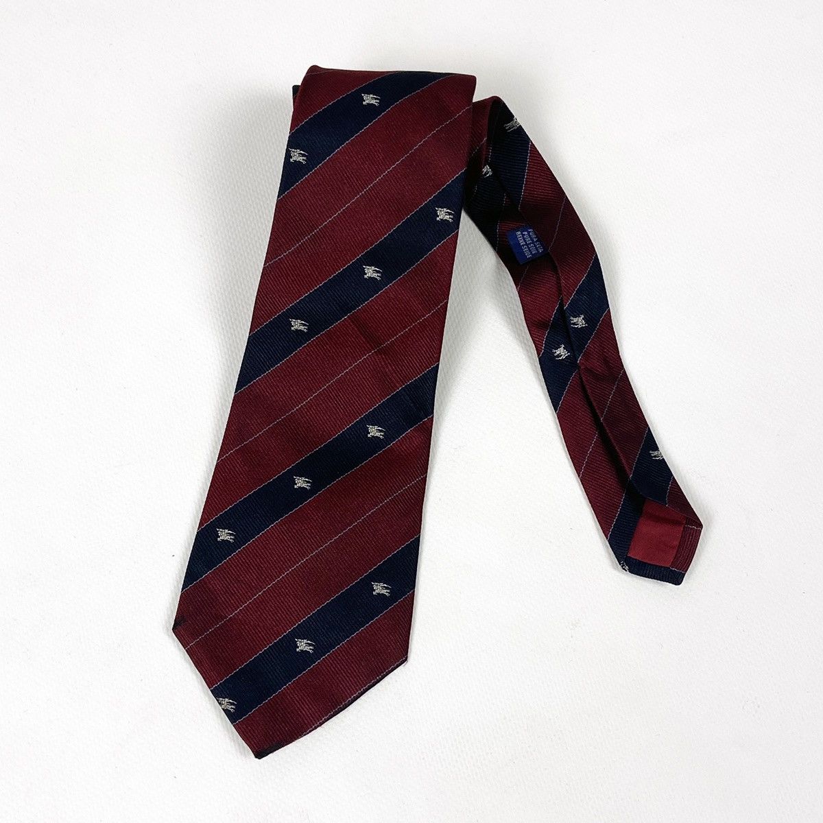 Burberry Vintage 90s Burberrys Monogram tie made in England Burgundy Size ONE SIZE - 1 Thumbnail