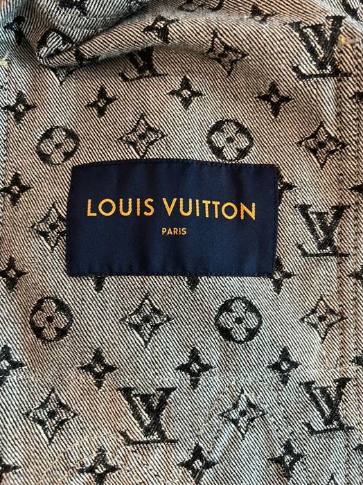 Louis Vuitton Monogram Denim Workwear Jacket Oil. Size 50