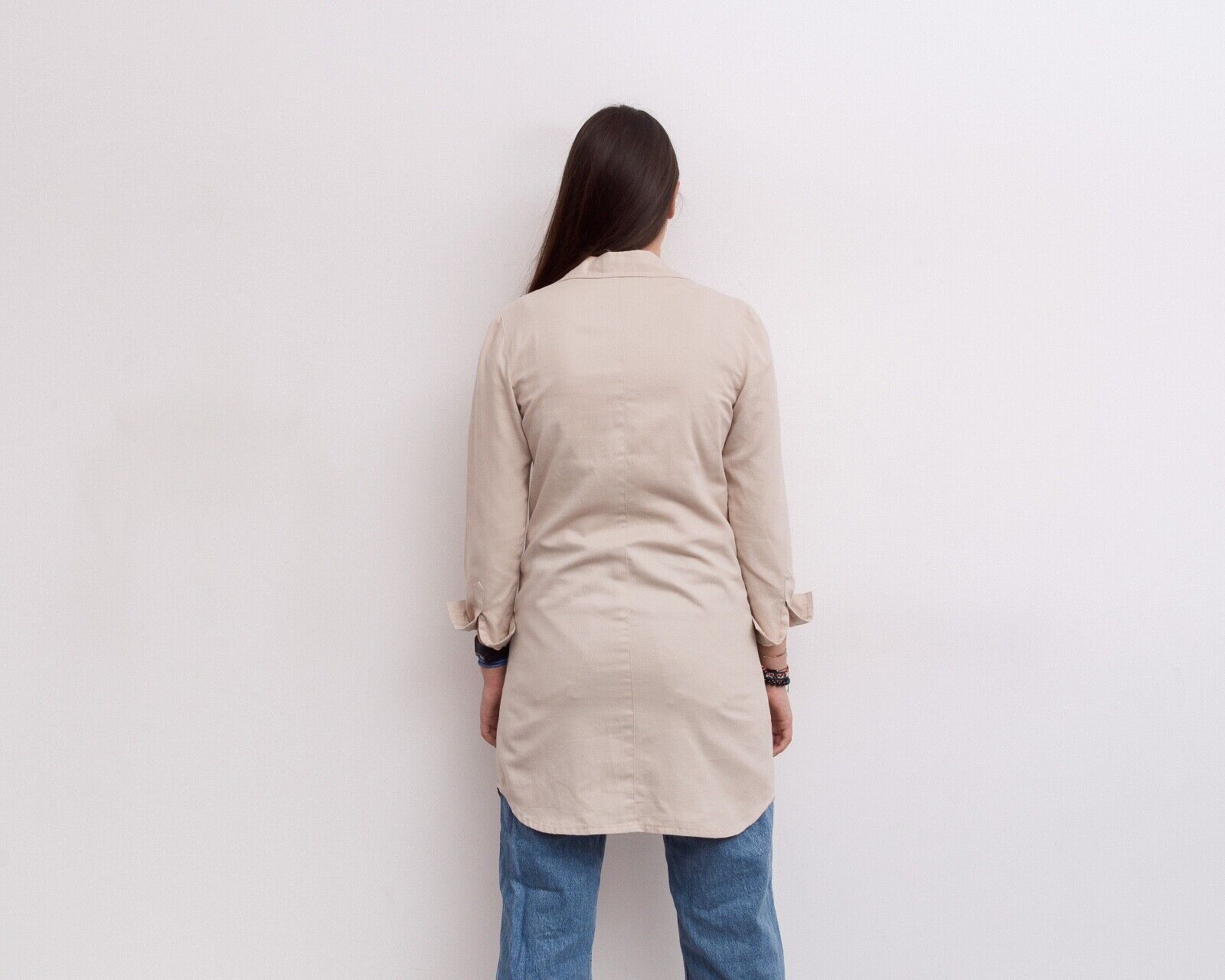 Other × Vintage Indigo Instinct Long Shirt Button Up Blouse Shirt Dress Size M / US 6-8 / IT 42-44 - 3 Thumbnail