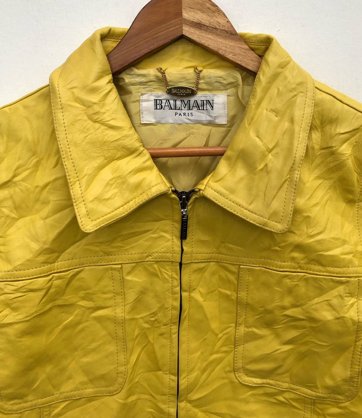 Balmain 🔥 BALMAIN PARIS SHEEPSKIN LEATHER JACKET Size M / US 6-8 / IT 42-44 - 6 Thumbnail