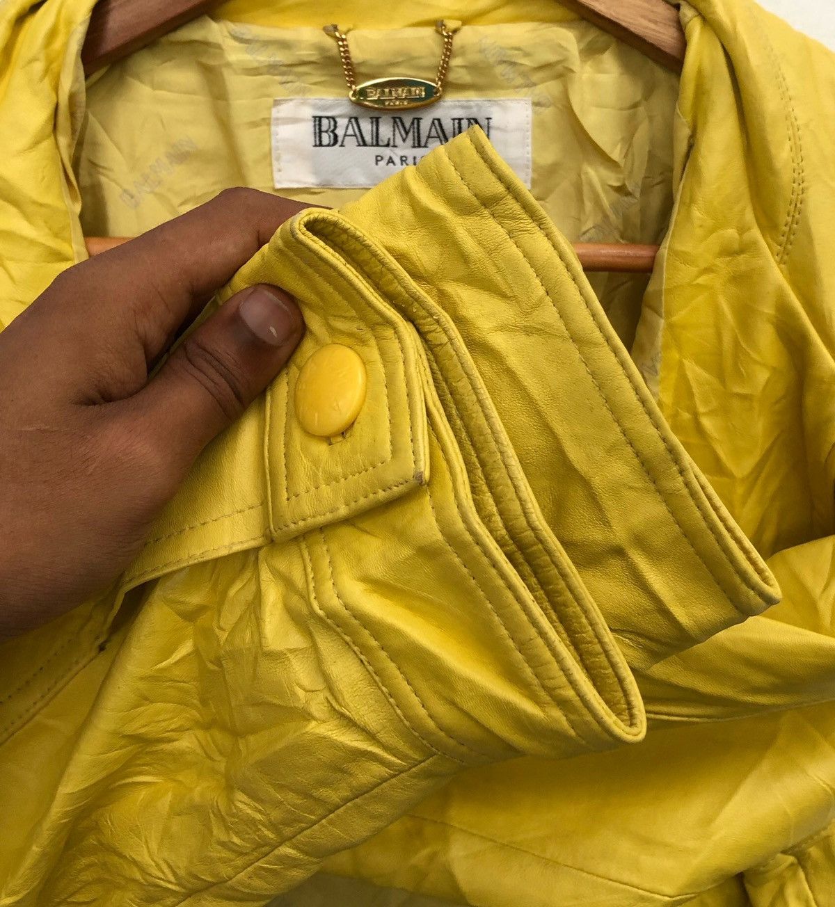 Balmain 🔥 BALMAIN PARIS SHEEPSKIN LEATHER JACKET Size M / US 6-8 / IT 42-44 - 7 Thumbnail