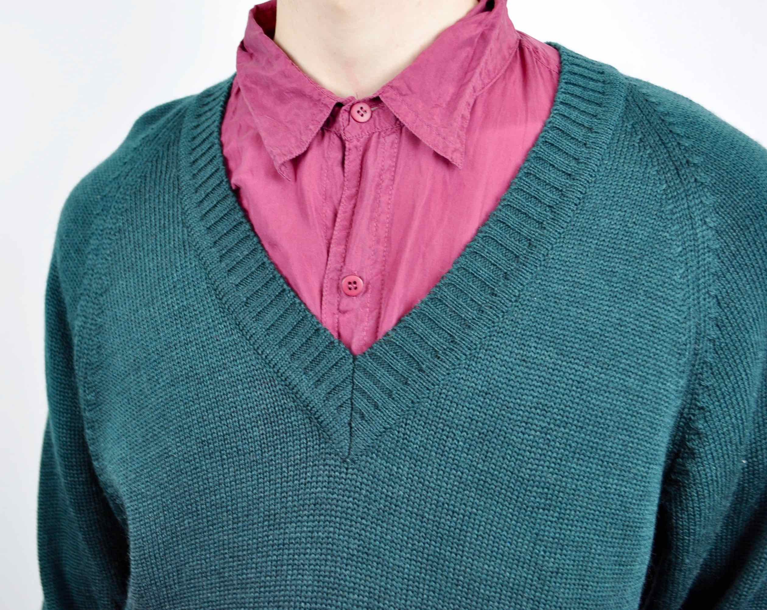 Vintage 70's Vintage Pure New Wool Jumper Sweater Pullover Knitted Size US S / EU 44-46 / 1 - 3 Thumbnail