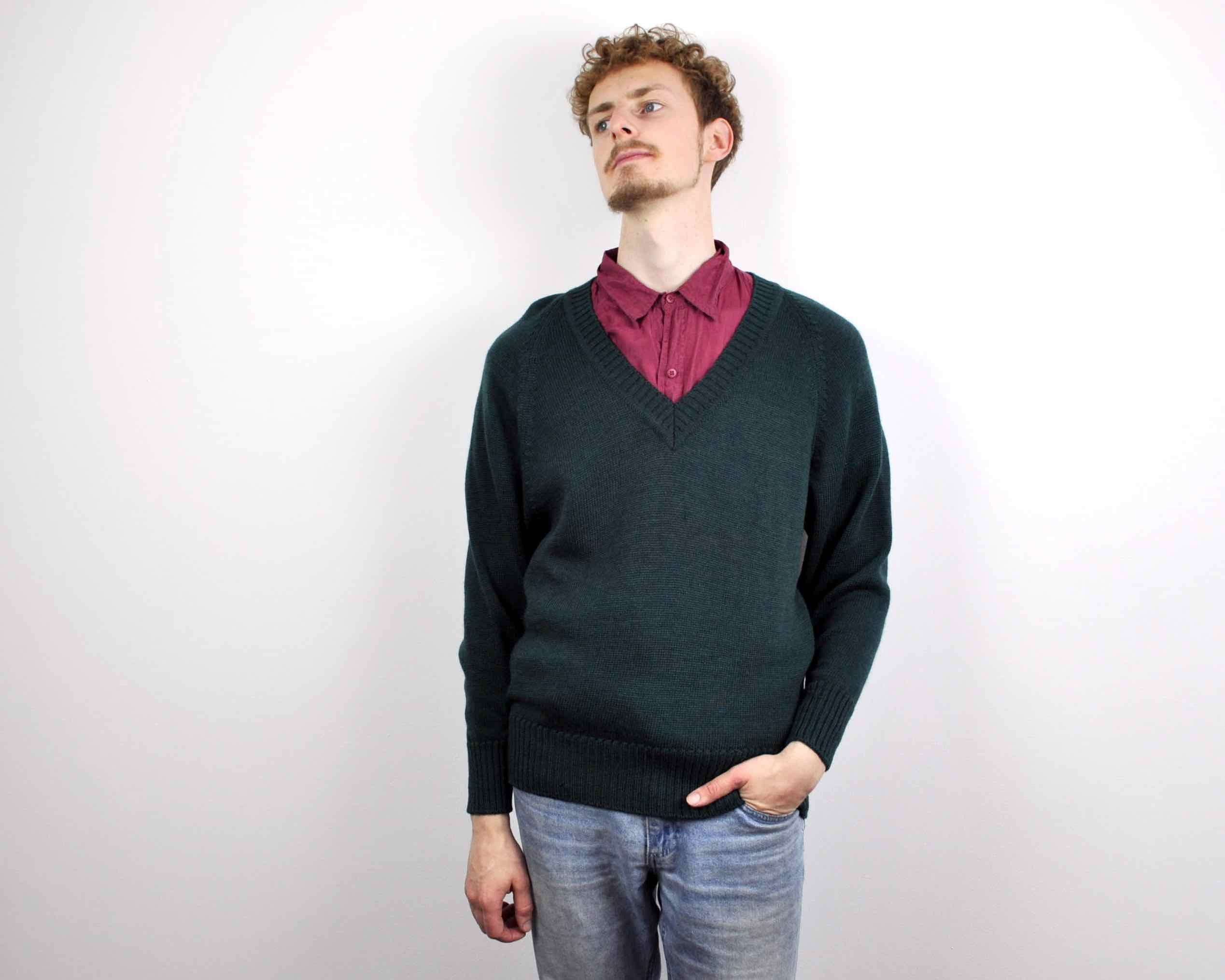 Vintage 70's Vintage Pure New Wool Jumper Sweater Pullover Knitted Size US S / EU 44-46 / 1 - 2 Thumbnail