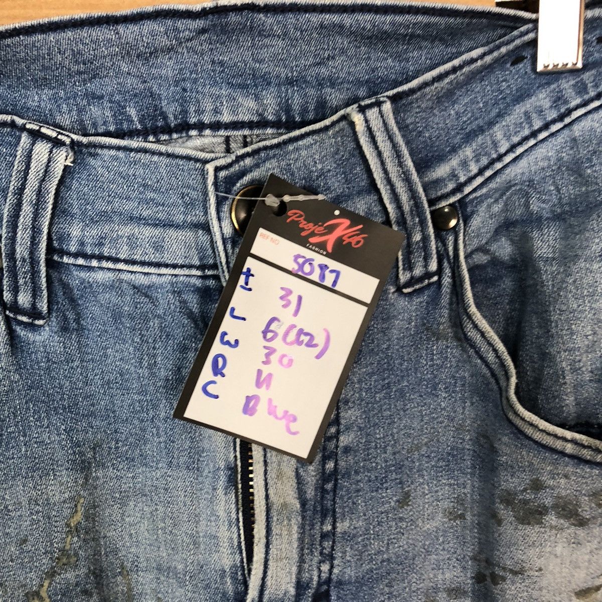 Japanese Brand Tora japan dirty Distressed Denim Pants #5087 Size US 31 - 7 Thumbnail