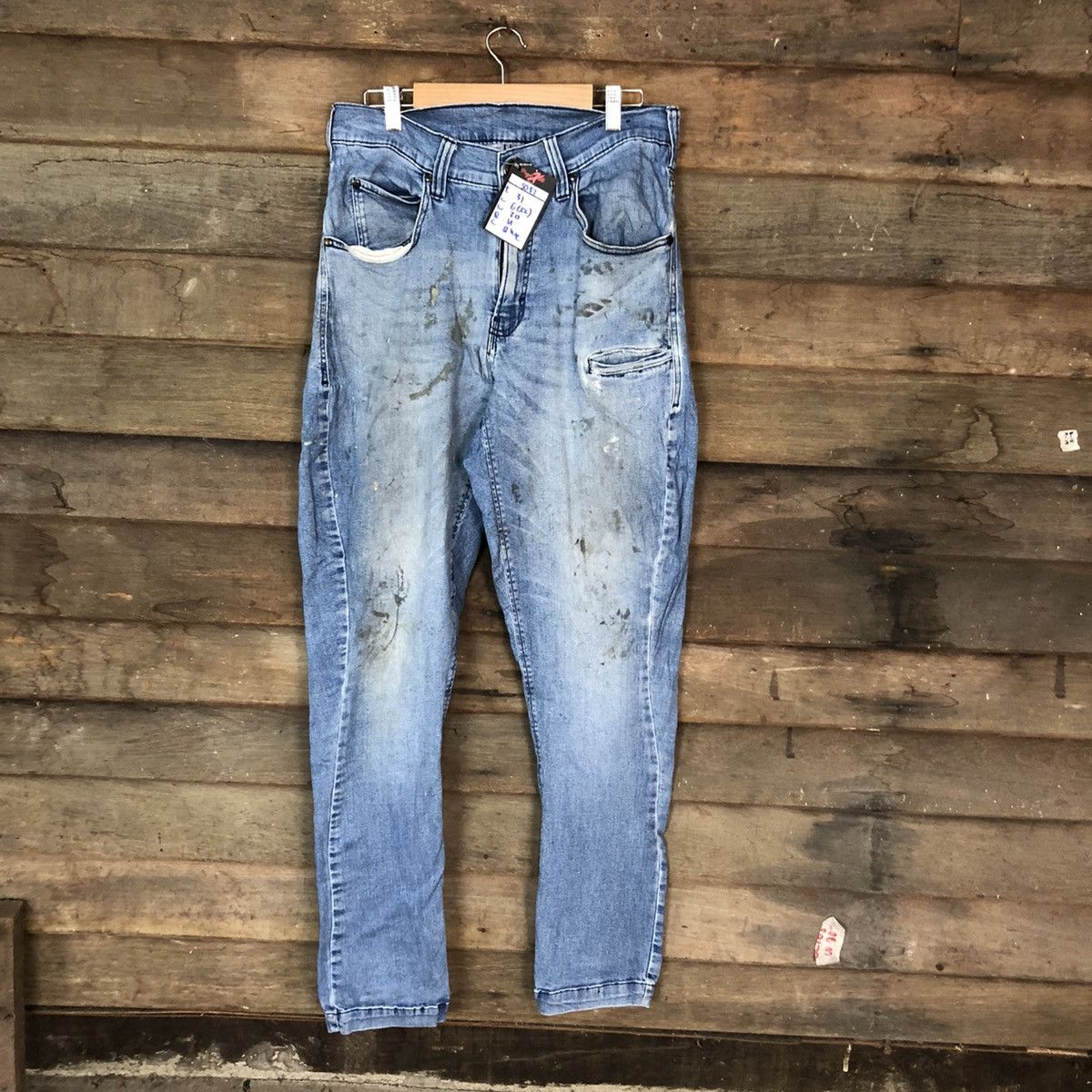 Japanese Brand Tora japan dirty Distressed Denim Pants #5087 Size US 31 - 1 Thumbnail