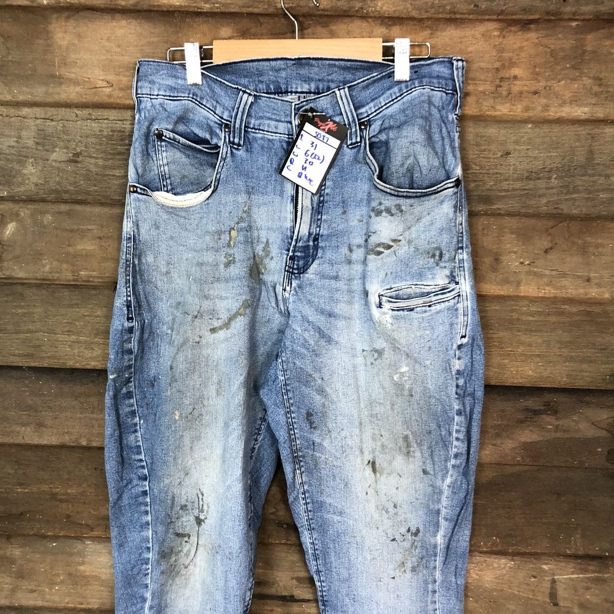 Japanese Brand Tora japan dirty Distressed Denim Pants #5087 Size US 31 - 2 Thumbnail