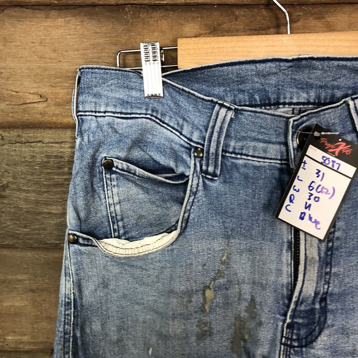 Japanese Brand Tora japan dirty Distressed Denim Pants #5087 Size US 31 - 4 Thumbnail