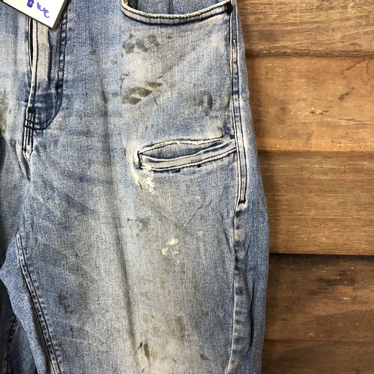 Japanese Brand Tora japan dirty Distressed Denim Pants #5087 Size US 31 - 6 Thumbnail