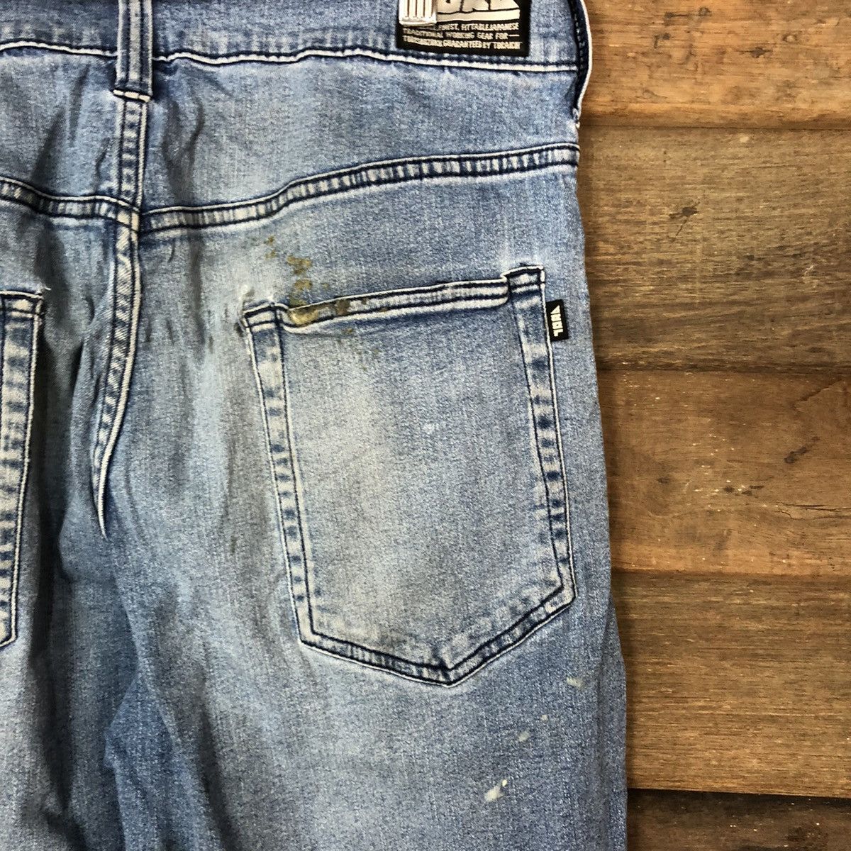 Japanese Brand Tora japan dirty Distressed Denim Pants #5087 Size US 31 - 12 Thumbnail