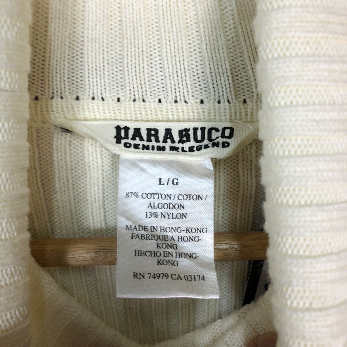 Parasuco Parasuco White stripe japan Knitwear #5021 Size L / US 10 / IT 46 - 7 Thumbnail
