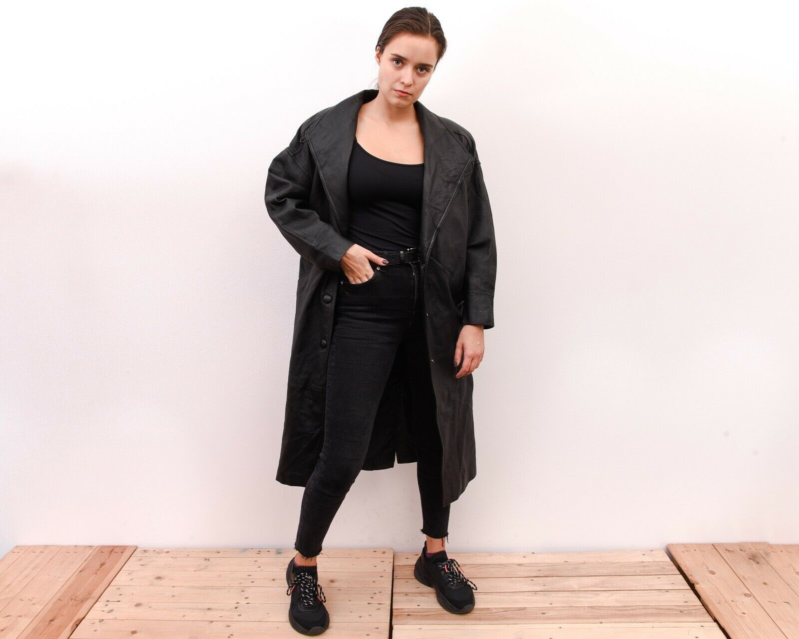 Vintage × Wilsons Leather Women's Thinsulate Leather Overcoat Coat Jacket Oversized Size XL / US 12-14 / IT 48-50 - 3 Thumbnail