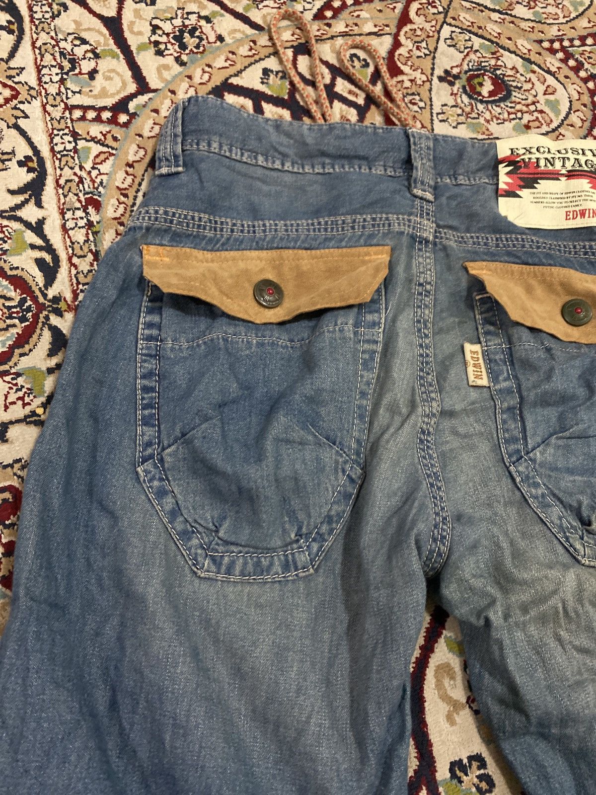 Edwin × Japanese Brand Rusty XV Edwin Exclusive Vintage Distressed Denim Pants Size US 32 / EU 48 - 8 Thumbnail