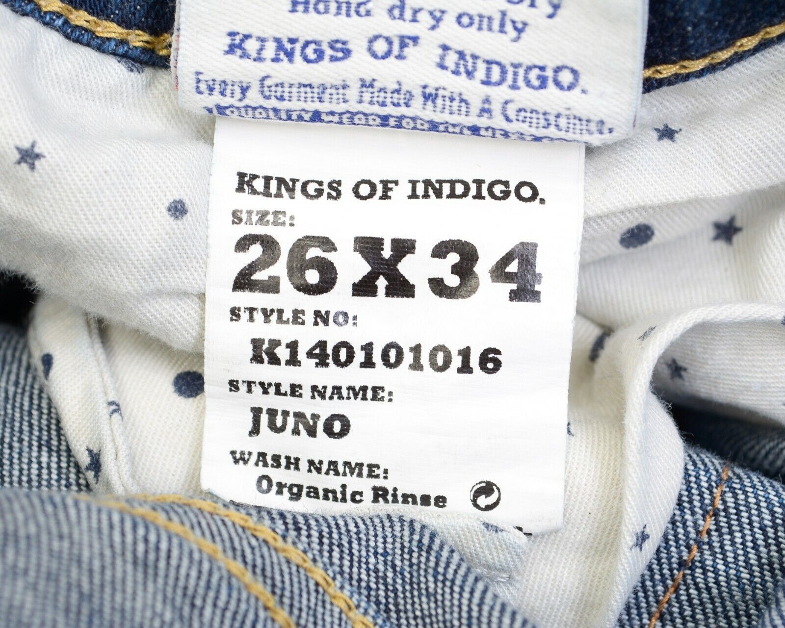 Kings Of Indigo Juno Super Slim W26 L34 Jeans Trousers Pants Denim Size 26" / US 2 / IT 38 - 7 Thumbnail