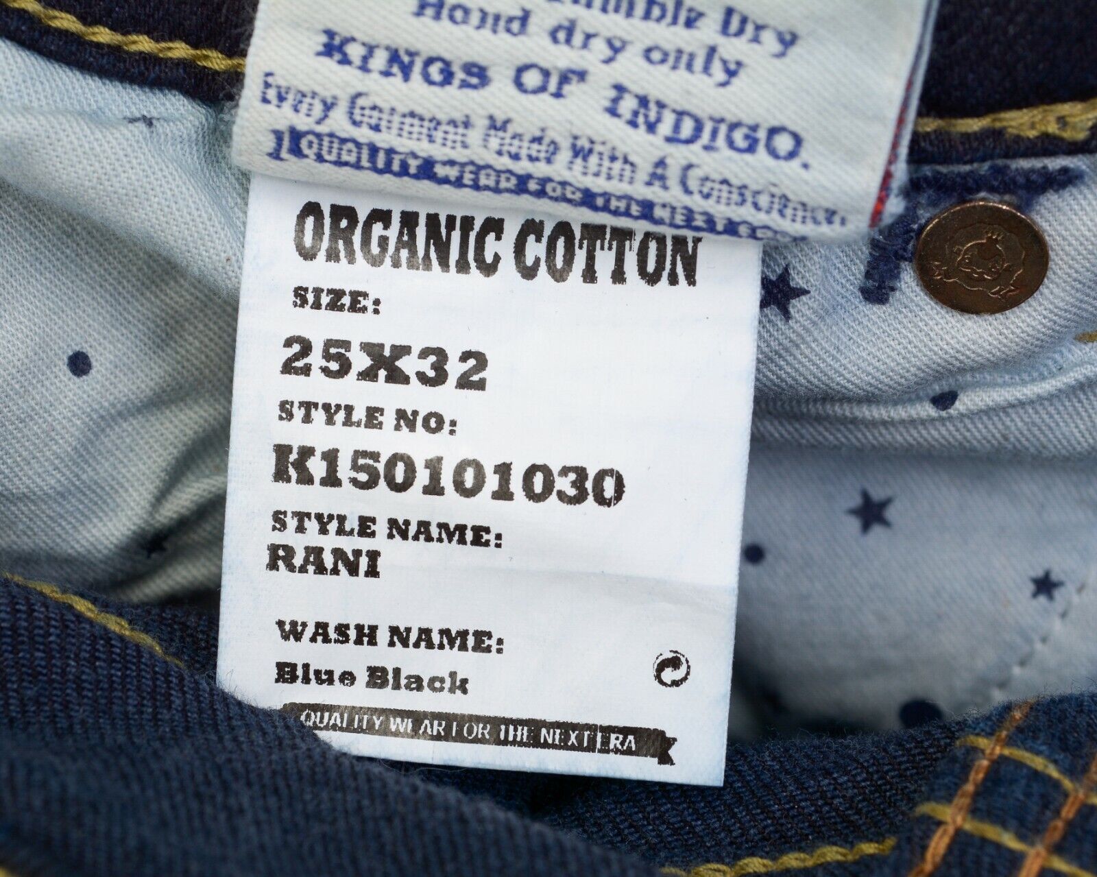 Kings Of Indigo Rani Slim Shoecut Womens W25 L32 Jeans Trousers Pants Denim Size 25" / US 0 / IT 36 - 6 Thumbnail
