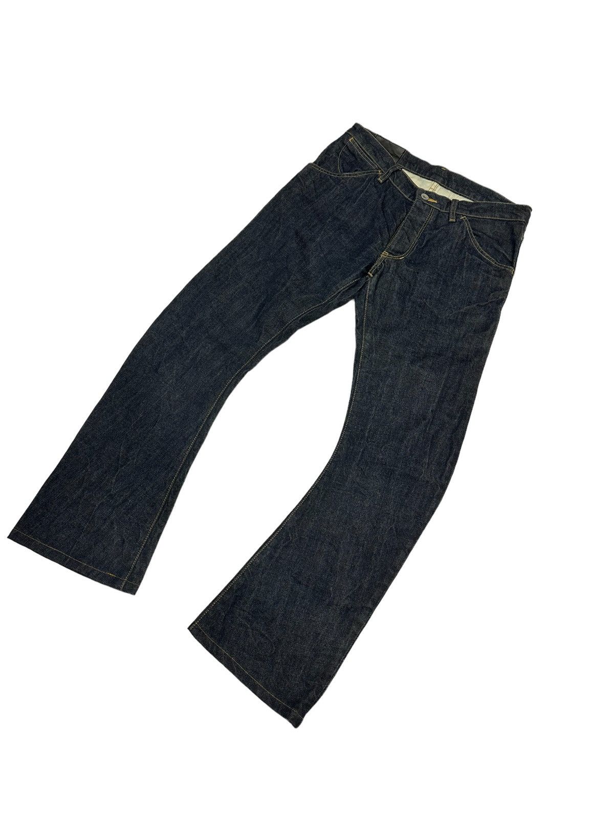 Attachment × Kazuyuki Kumagai Attachment Iconic ATTACHMENT Low Waist Curved Flare Jeans Size US 32 / EU 48 - 5 Thumbnail