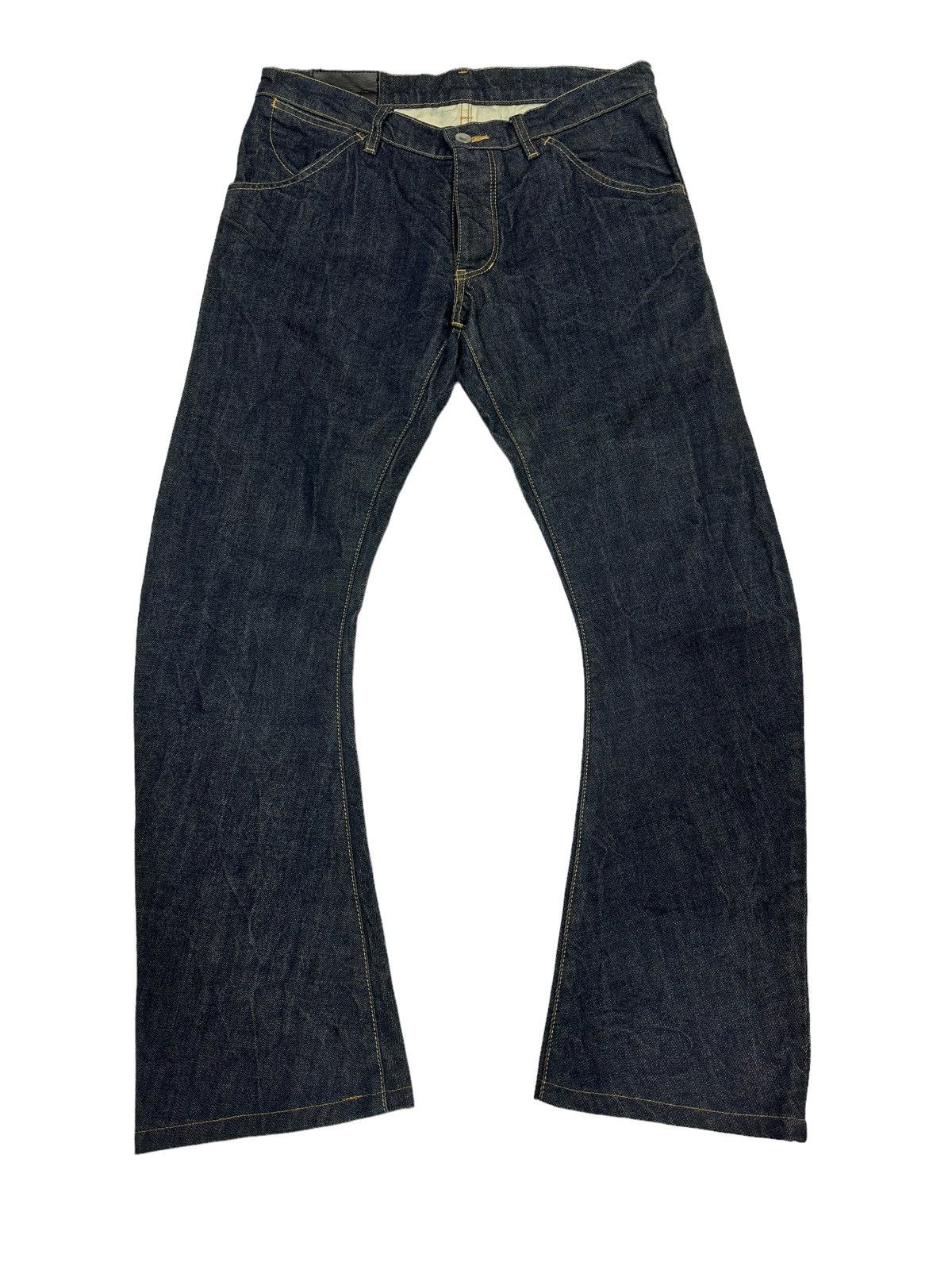 Attachment × Kazuyuki Kumagai Attachment Iconic ATTACHMENT Low Waist Curved Flare Jeans Size US 32 / EU 48 - 6 Thumbnail