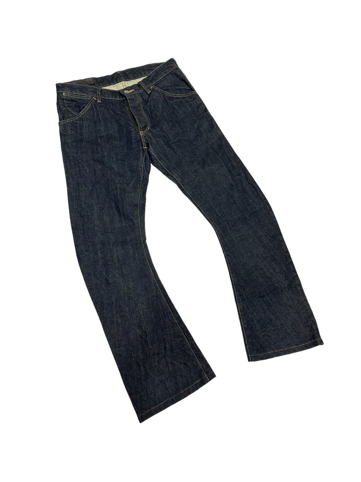 Attachment × Kazuyuki Kumagai Attachment Iconic ATTACHMENT Low Waist Curved Flare Jeans Size US 32 / EU 48 - 4 Thumbnail