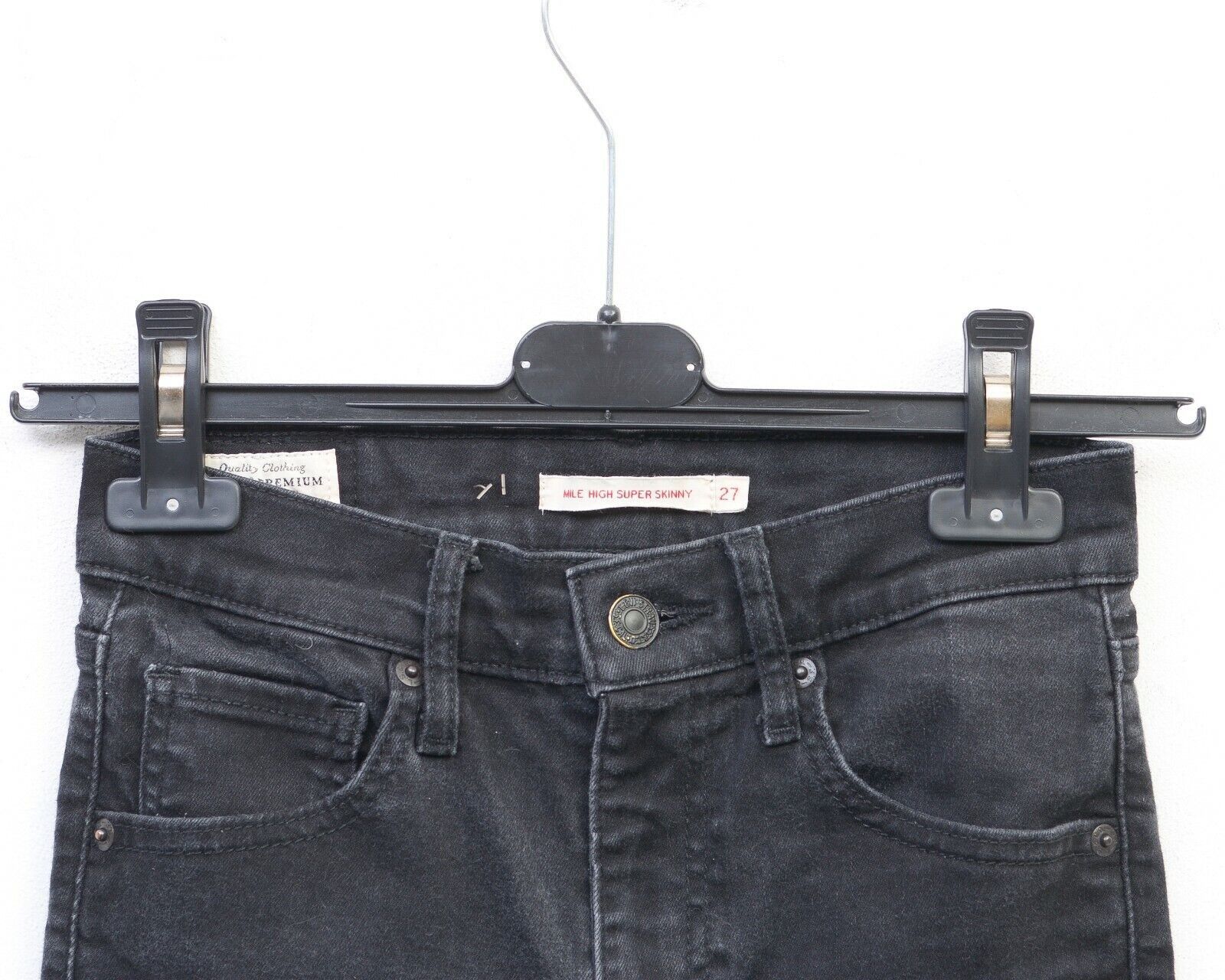 Levi's Big E W25 Mile High Super Skinny Premium Denim Jeans Stretch Size 25" / US 0 / IT 36 - 3 Thumbnail