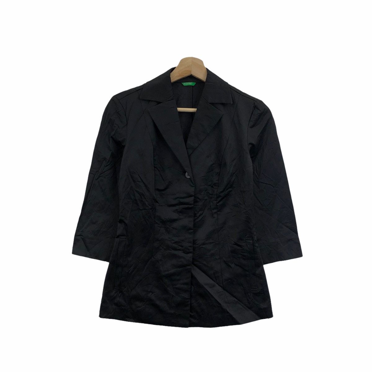 Vintage UNITED COLORS BENETTON Italy 1 Button Coat Blazer