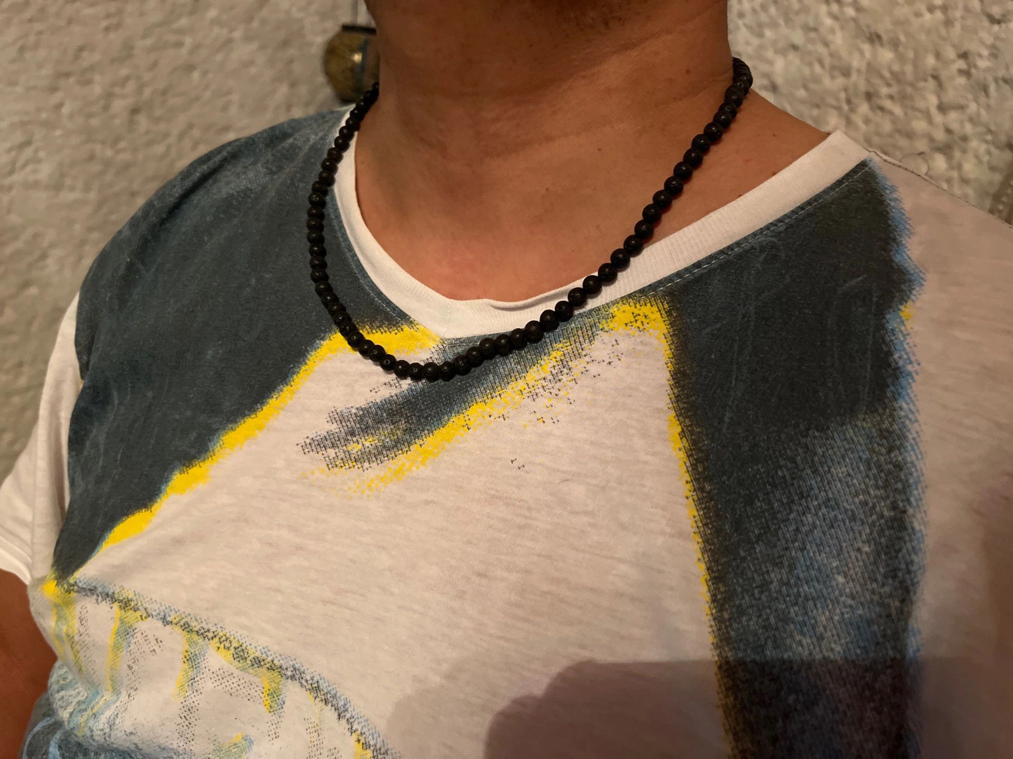 Jewelry 8MM/60CM Black Volcanic Lava Stone Necklace Size ONE SIZE - 2 Thumbnail