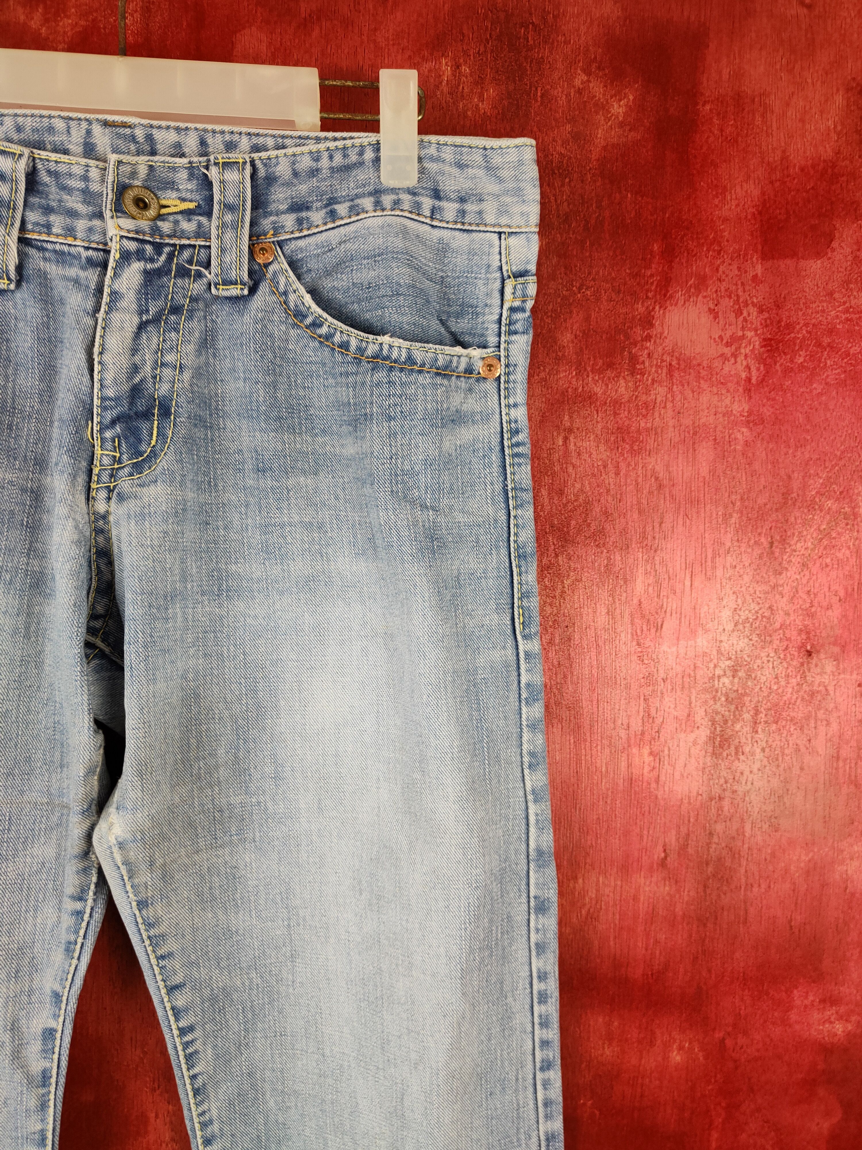 Japanese Brand Coco Lulu Blue Faded Ripped s Denim Pants #S535 Size 29" - 5 Thumbnail
