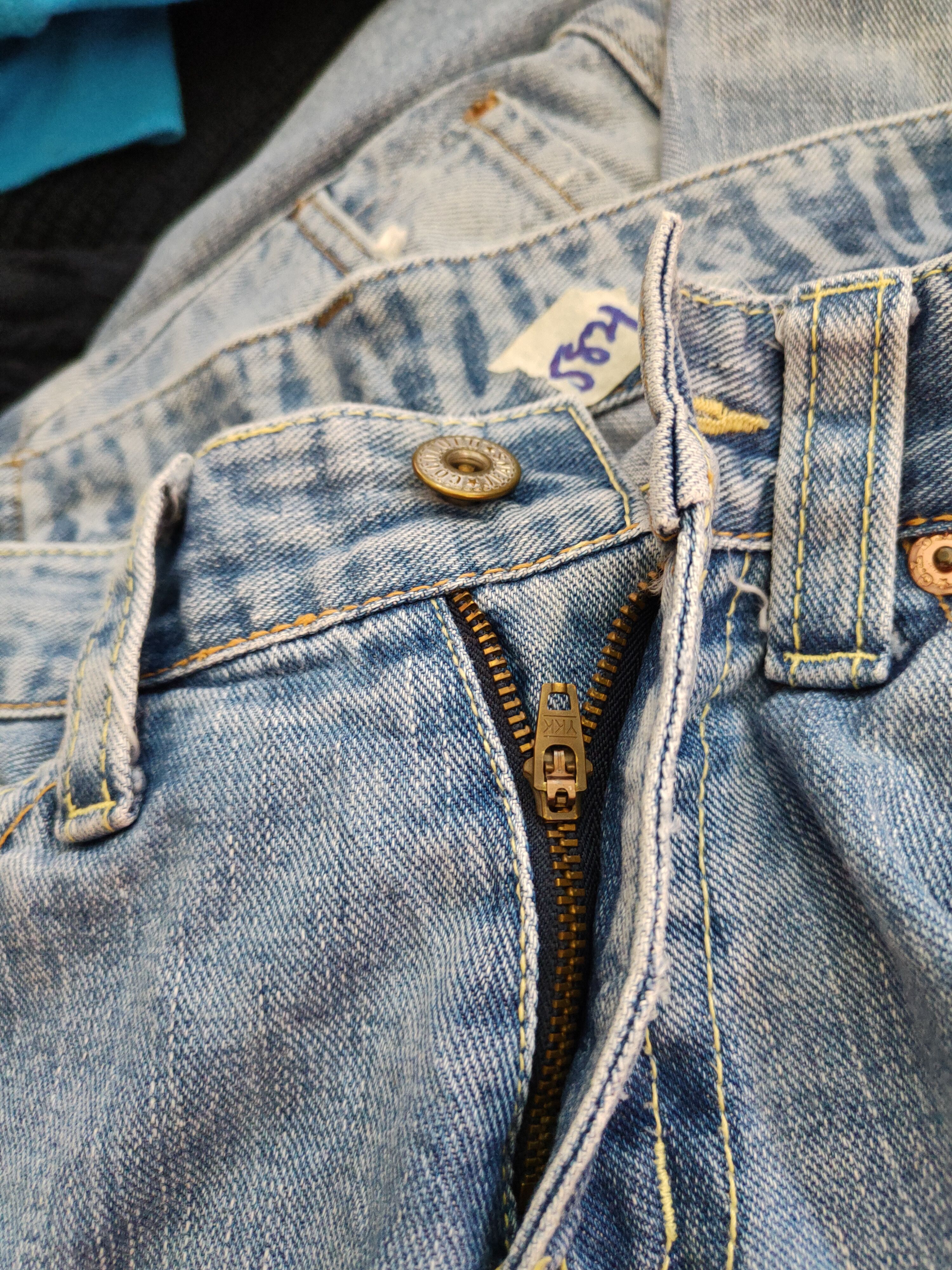Japanese Brand Coco Lulu Blue Faded Ripped s Denim Pants #S535 Size 29" - 14 Thumbnail