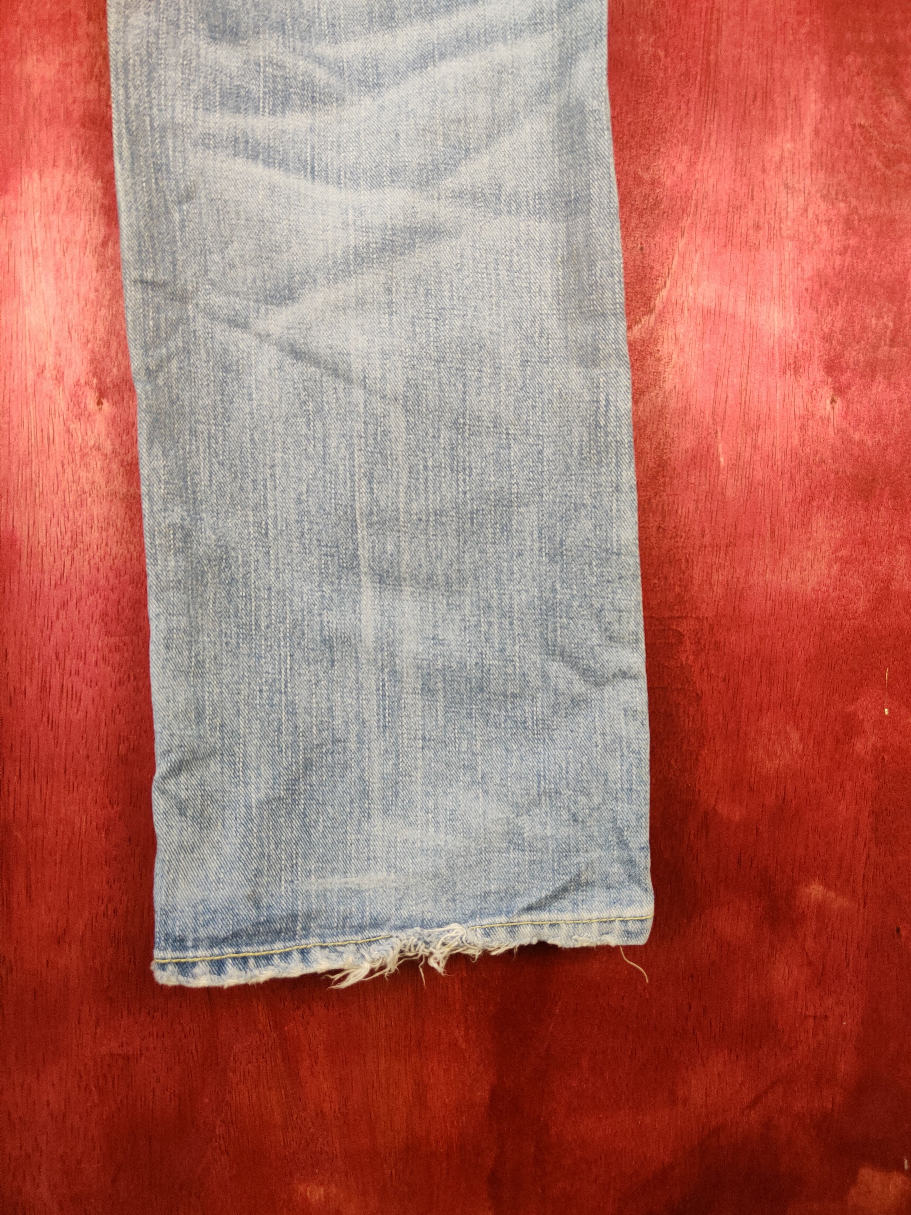 Japanese Brand Coco Lulu Blue Faded Ripped s Denim Pants #S535 Size 29" - 13 Thumbnail