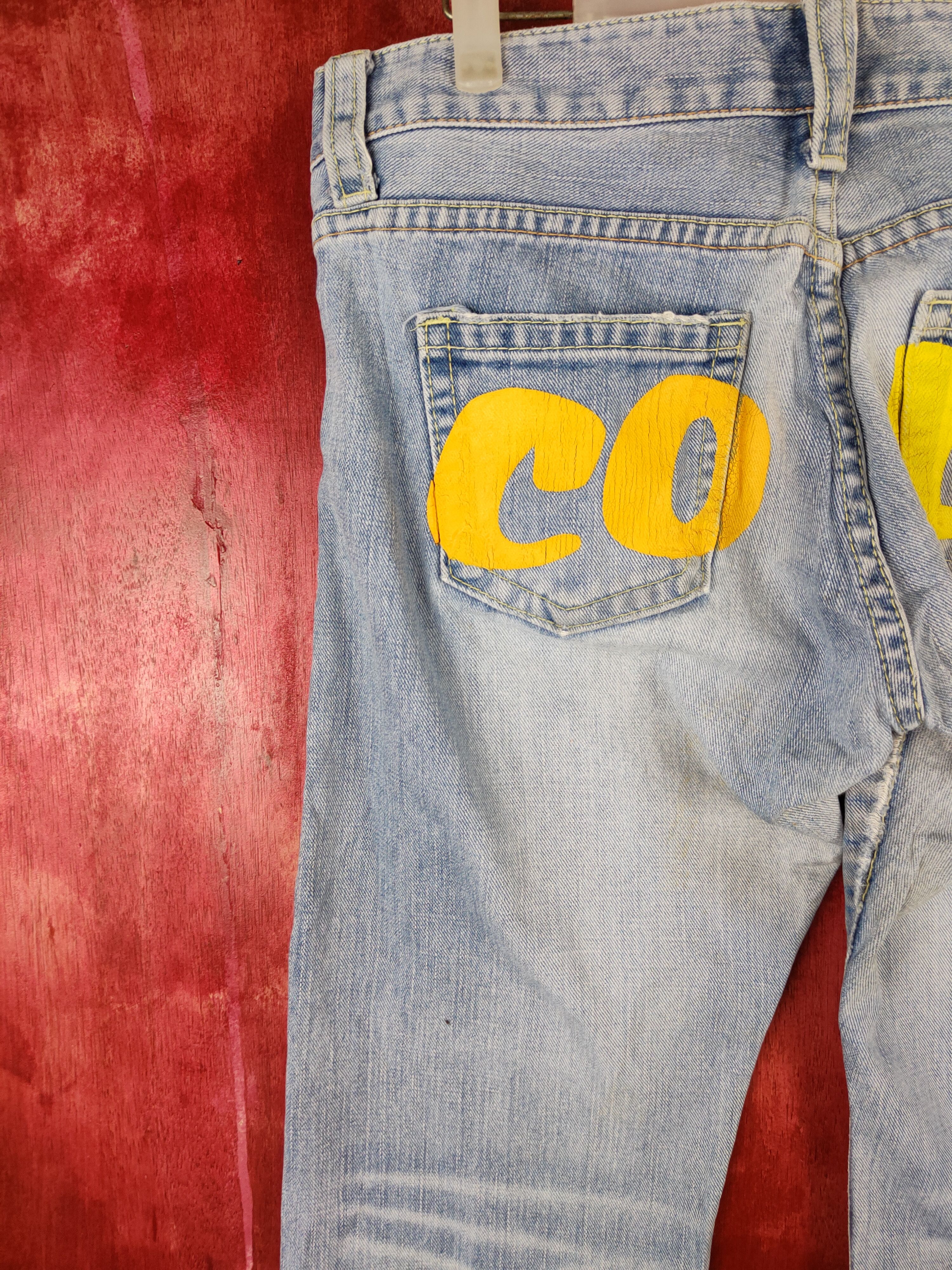 Japanese Brand Coco Lulu Blue Faded Ripped s Denim Pants #S535 Size 29" - 10 Thumbnail