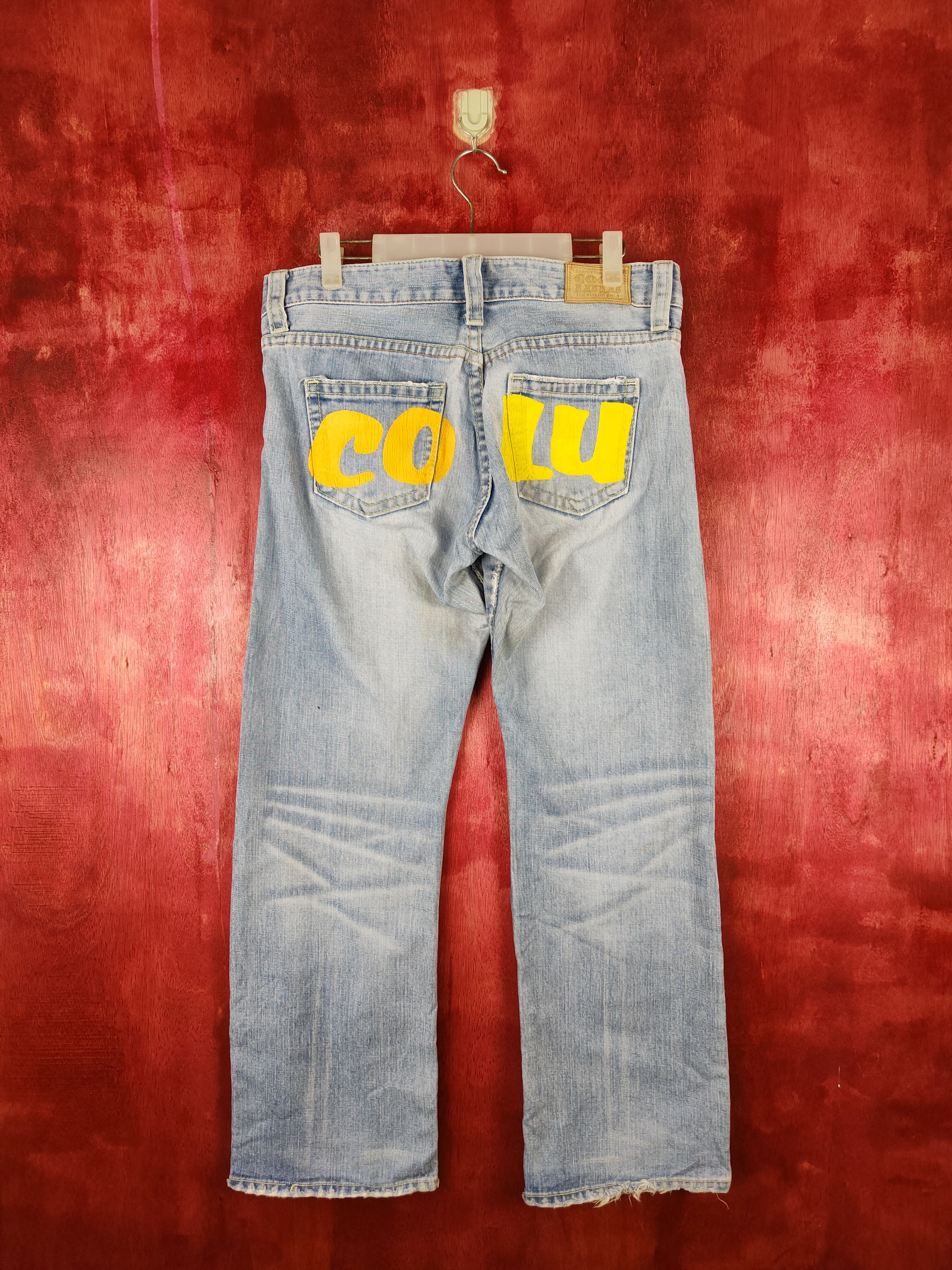 Japanese Brand Coco Lulu Blue Faded Ripped s Denim Pants #S535 Size 29" - 8 Thumbnail