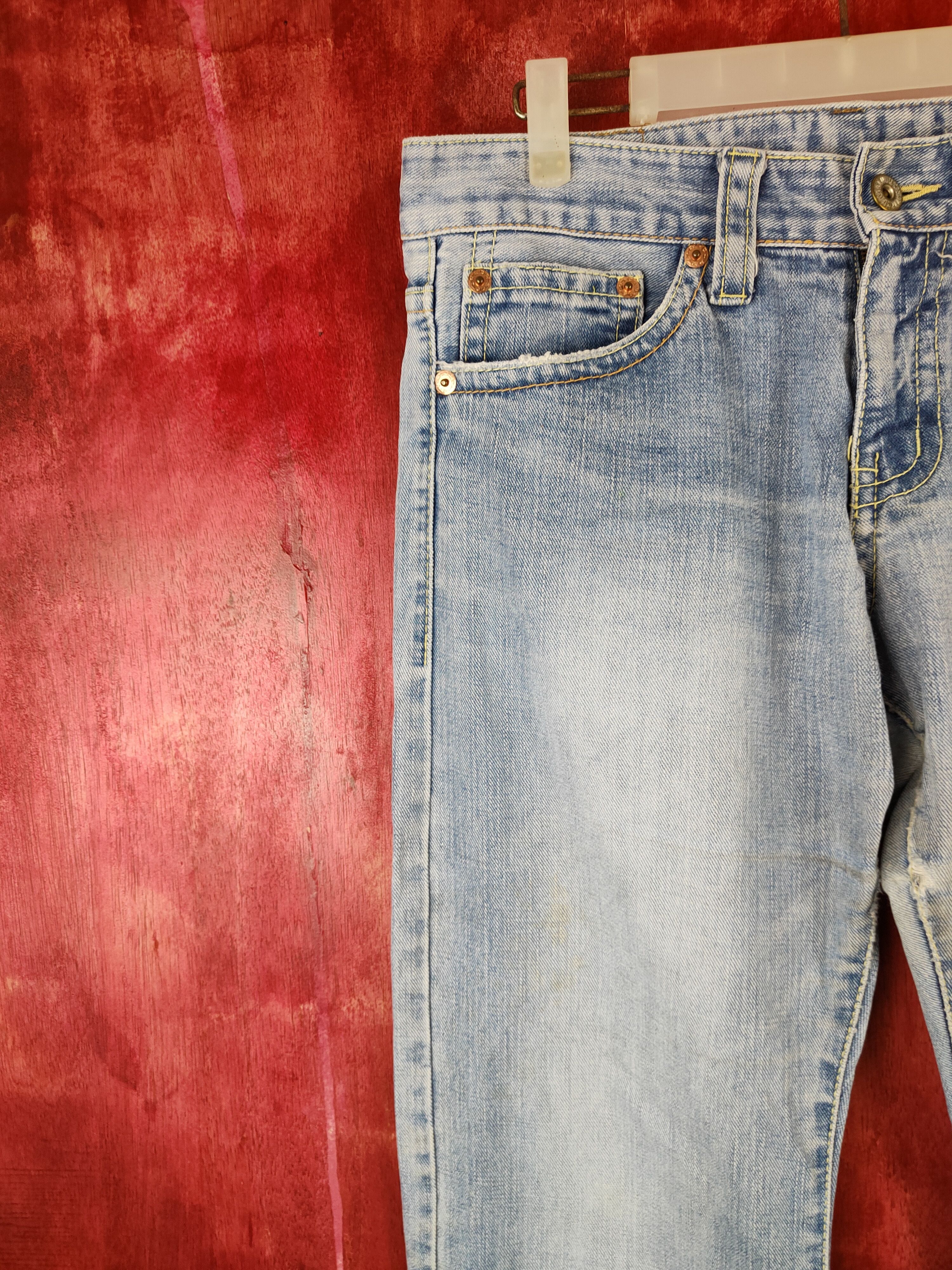 Japanese Brand Coco Lulu Blue Faded Ripped s Denim Pants #S535 Size 29" - 3 Thumbnail