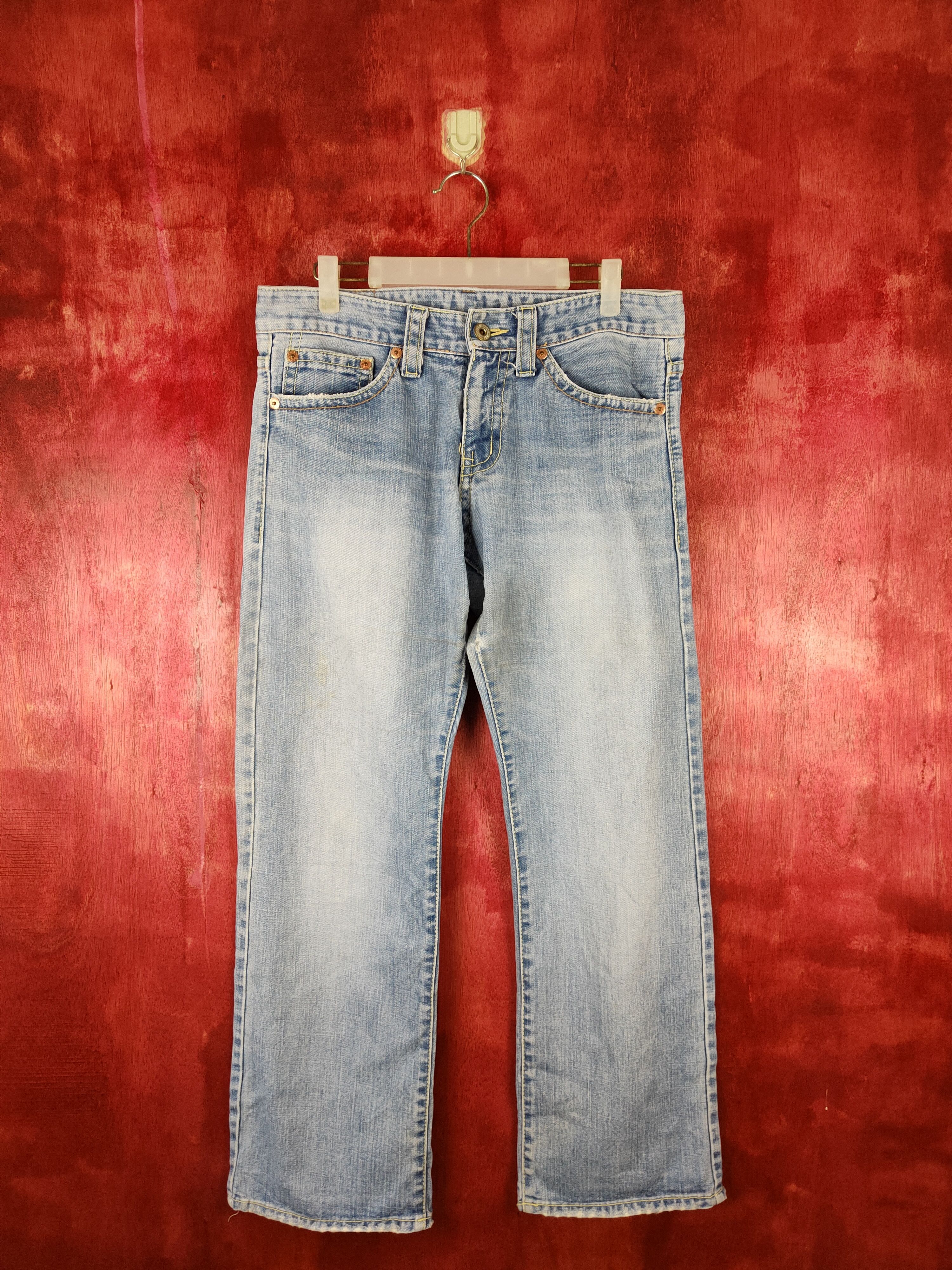 Japanese Brand Coco Lulu Blue Faded Ripped s Denim Pants #S535 Size 29" - 1 Thumbnail