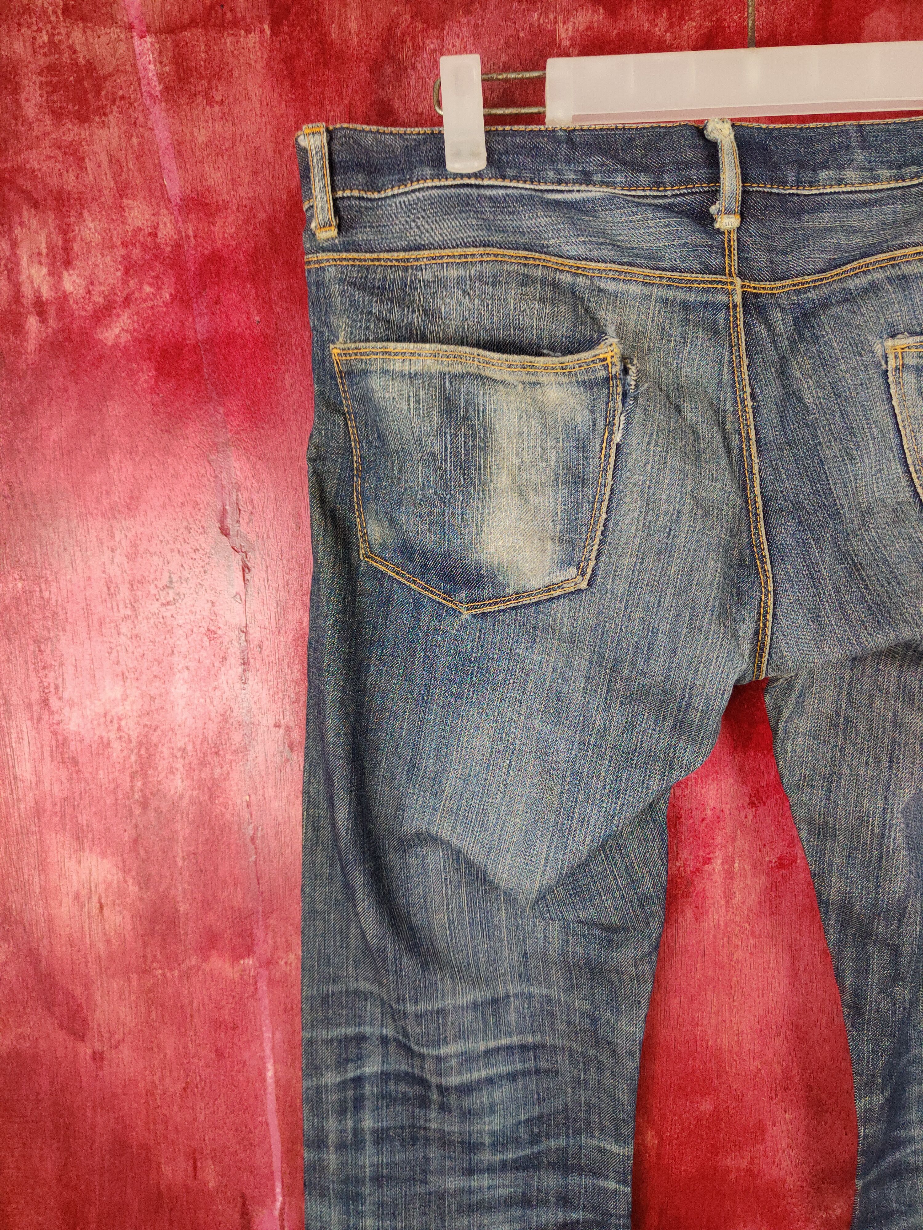 Japanese Brand × Vintage Hare Blue Faded Denim Pants #S534 Size US 32 / EU 48 - 9 Thumbnail
