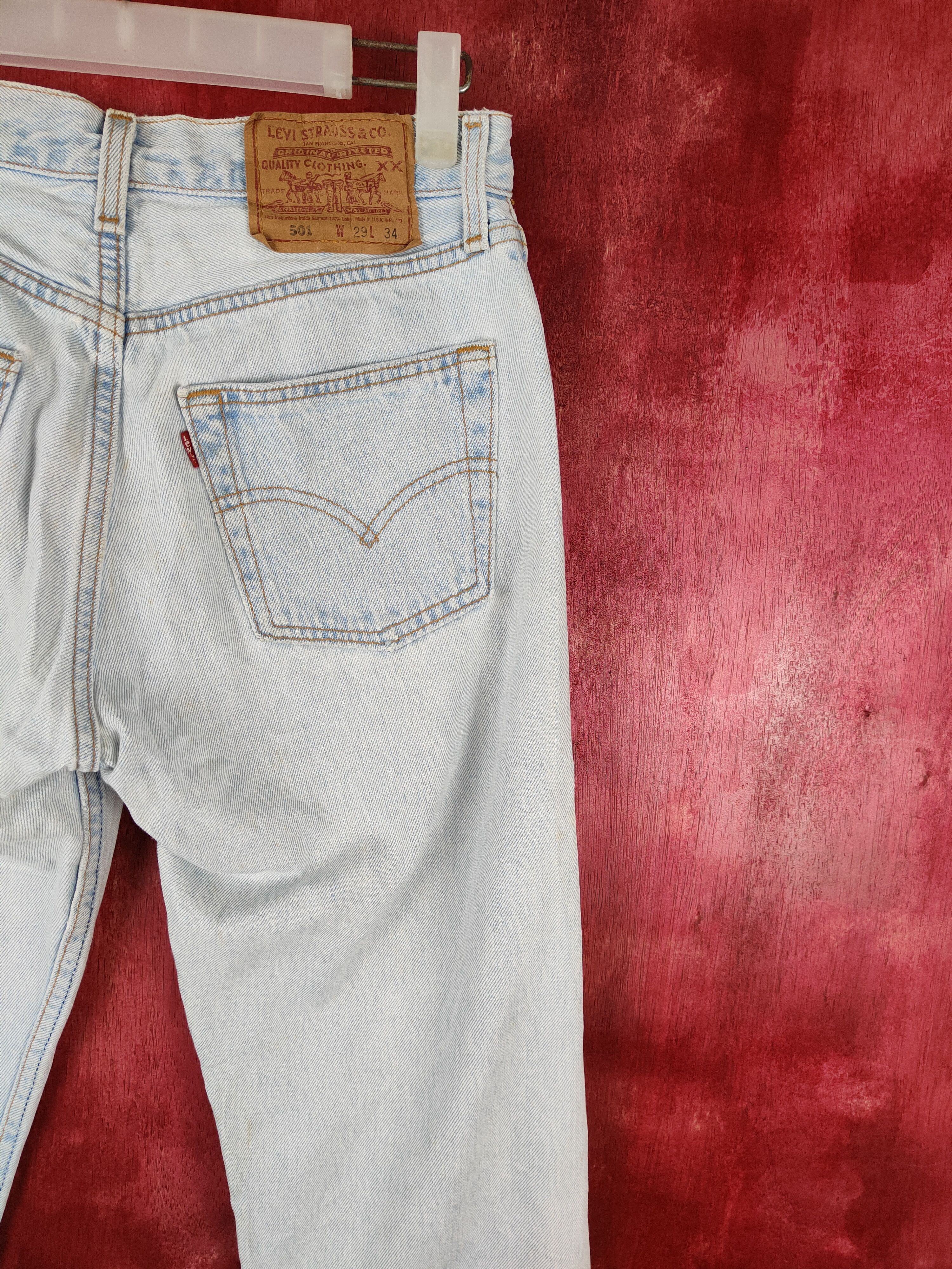 Levi's × Vintage 501 Levi's Faded Ripped Distressed Jeans Denim Pants #S533 Size 28" / US 6 / IT 42 - 11 Thumbnail