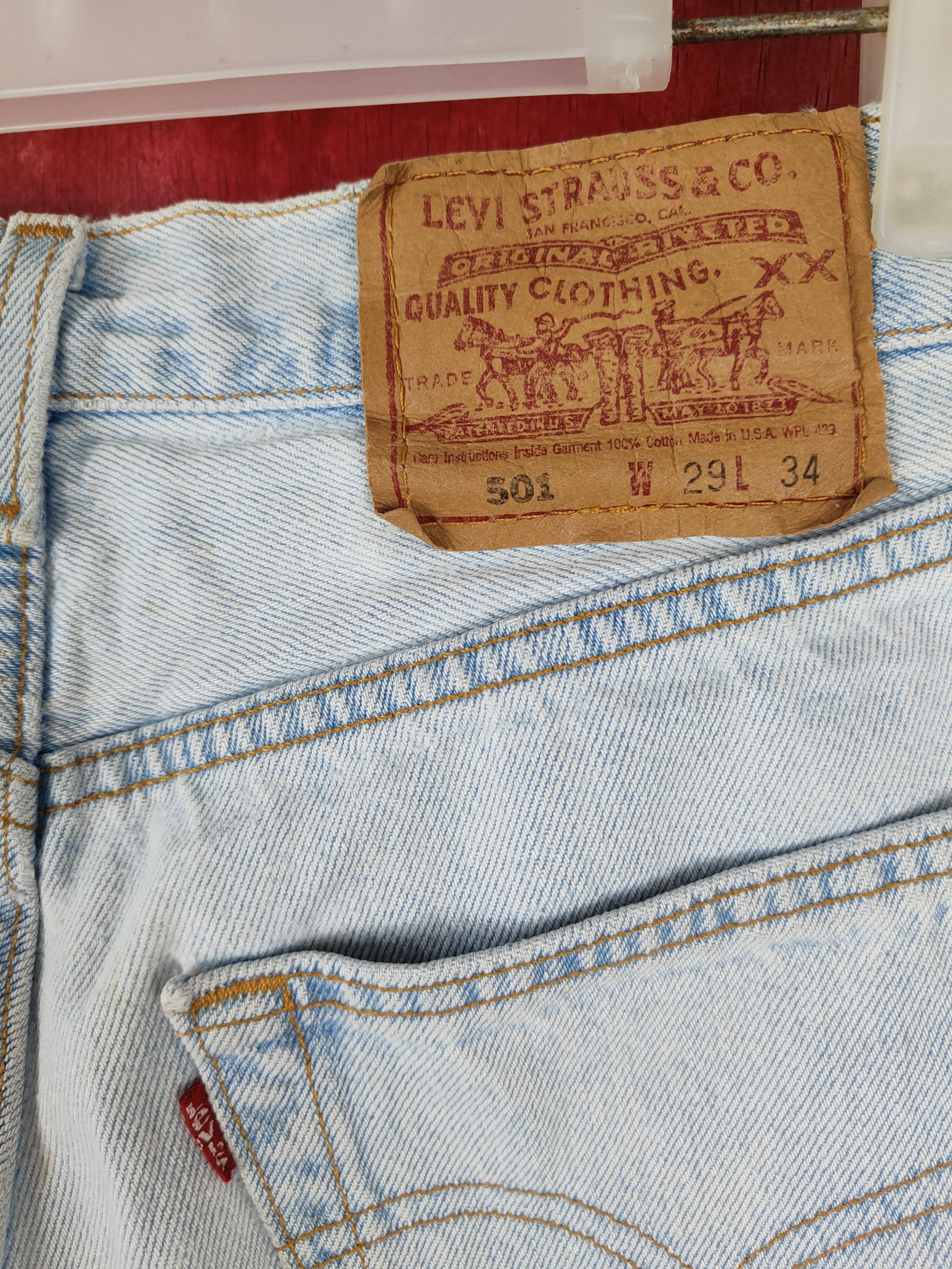 Levi's × Vintage 501 Levi's Faded Ripped Distressed Jeans Denim Pants #S533 Size 28" / US 6 / IT 42 - 10 Thumbnail