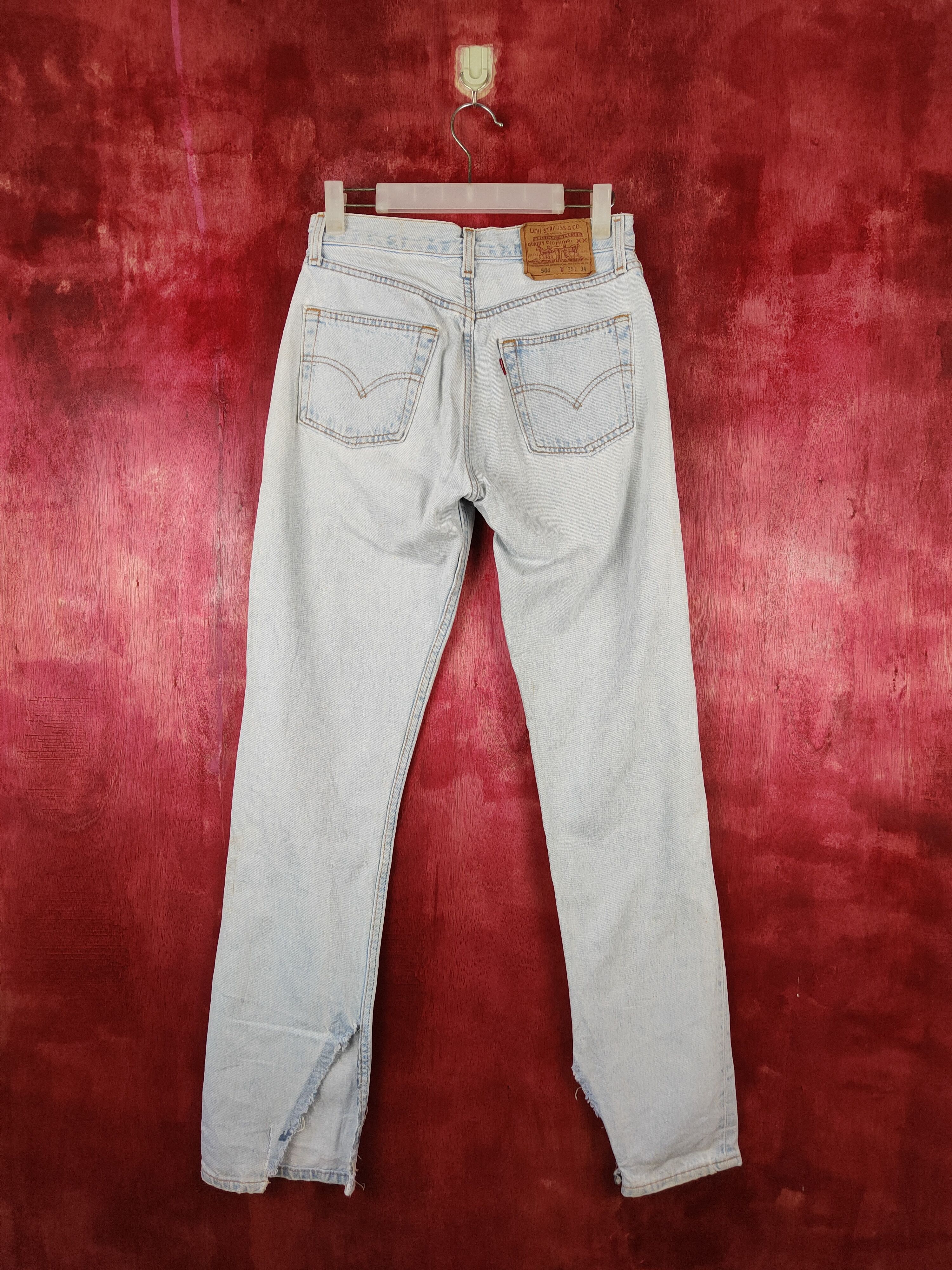Levi's × Vintage 501 Levi's Faded Ripped Distressed Jeans Denim Pants #S533 Size 28" / US 6 / IT 42 - 7 Thumbnail
