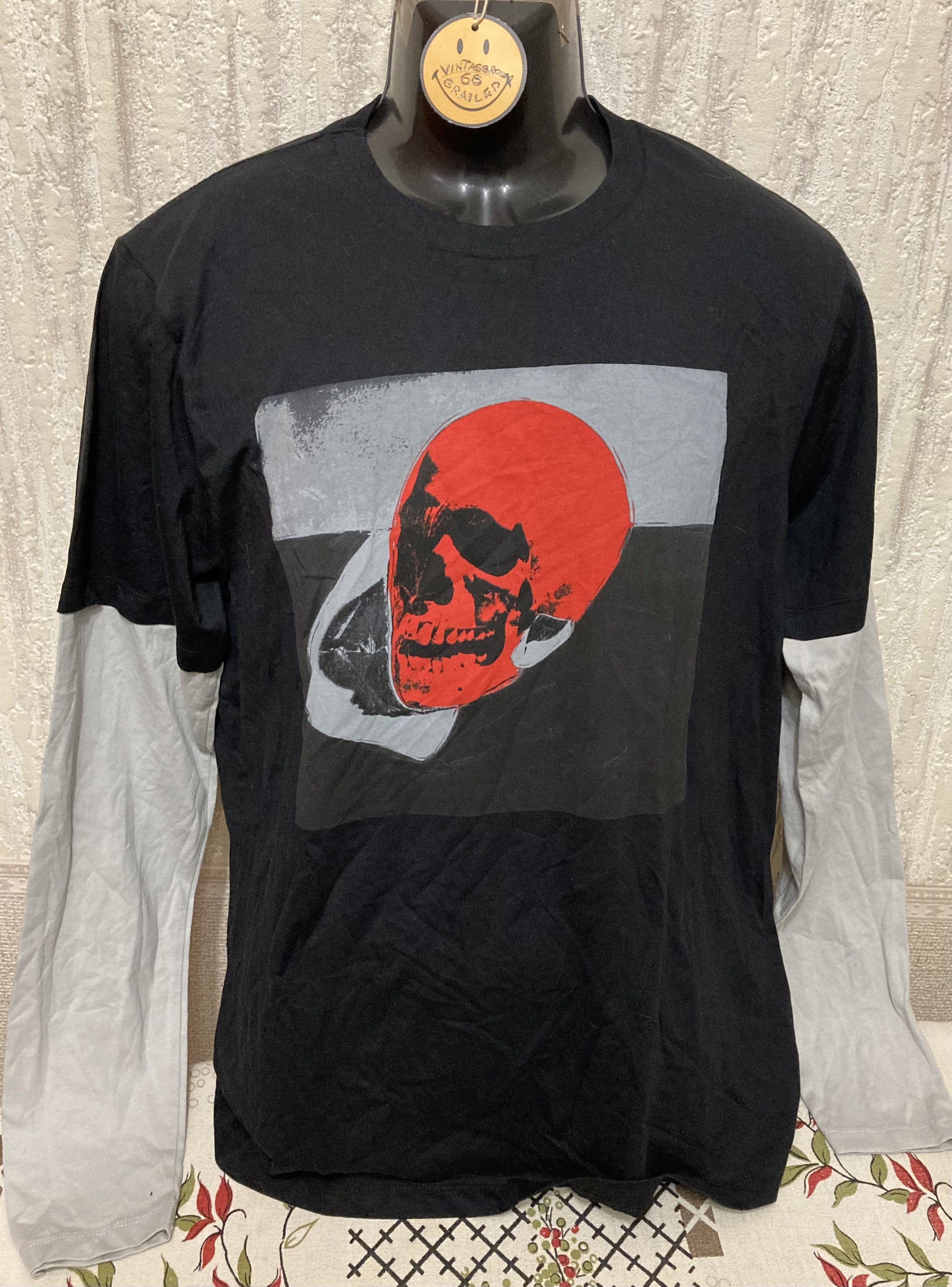 Andy Warhol big logo spell out skull tee long sleeveTate